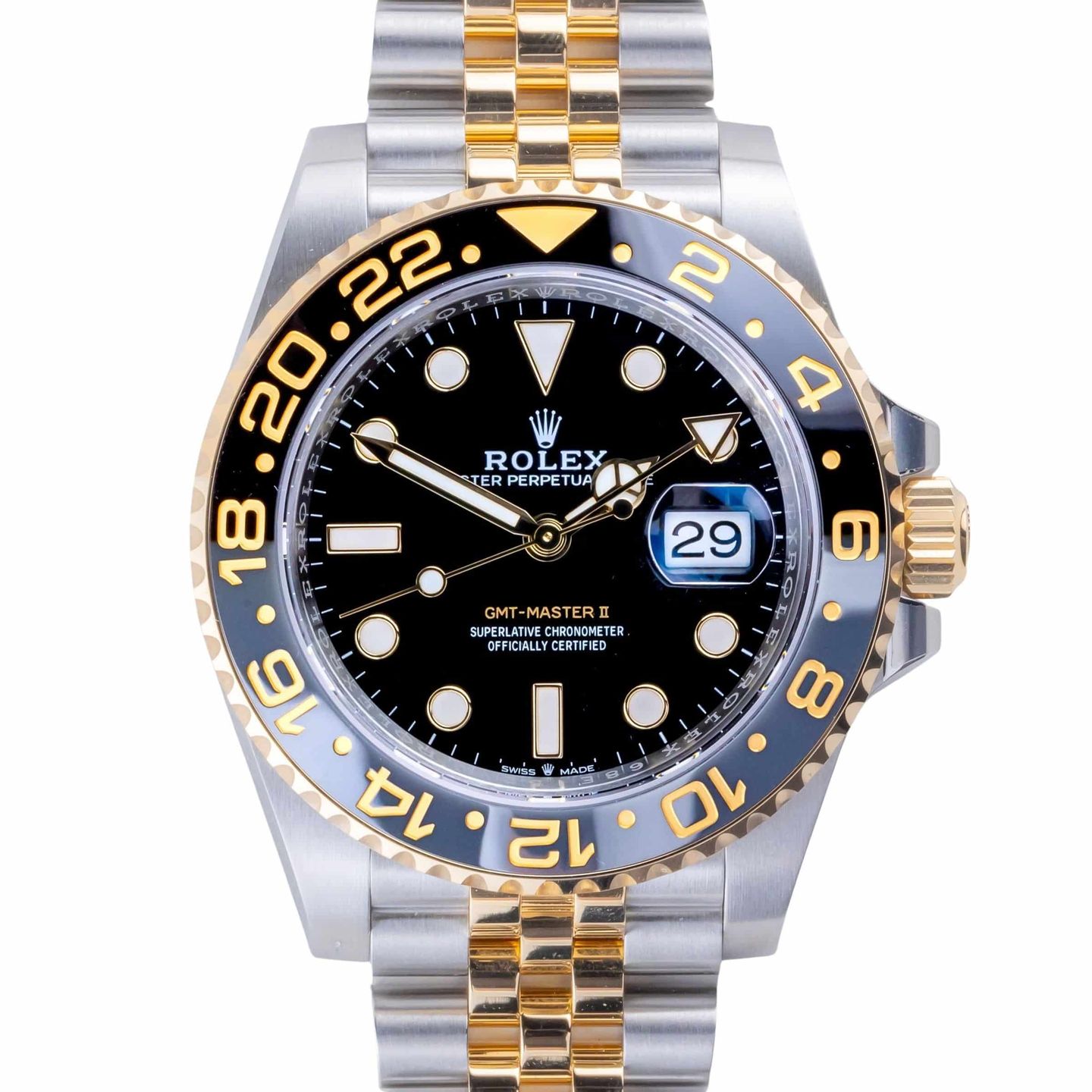 Rolex GMT-Master II 126713GRNR (2026) - Zwart wijzerplaat 40mm Goud/Staal (3/8)