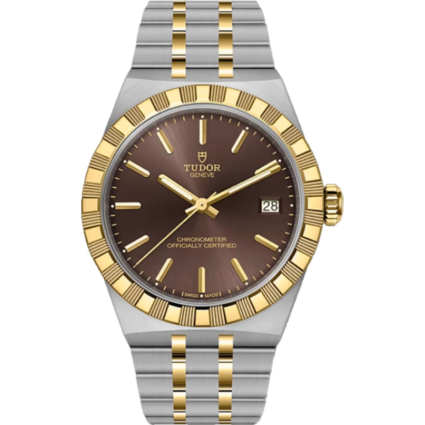 Tudor Royal 2836C1A3-0001 (2026) - Bruin wijzerplaat 36mm Goud/Staal (1/1)