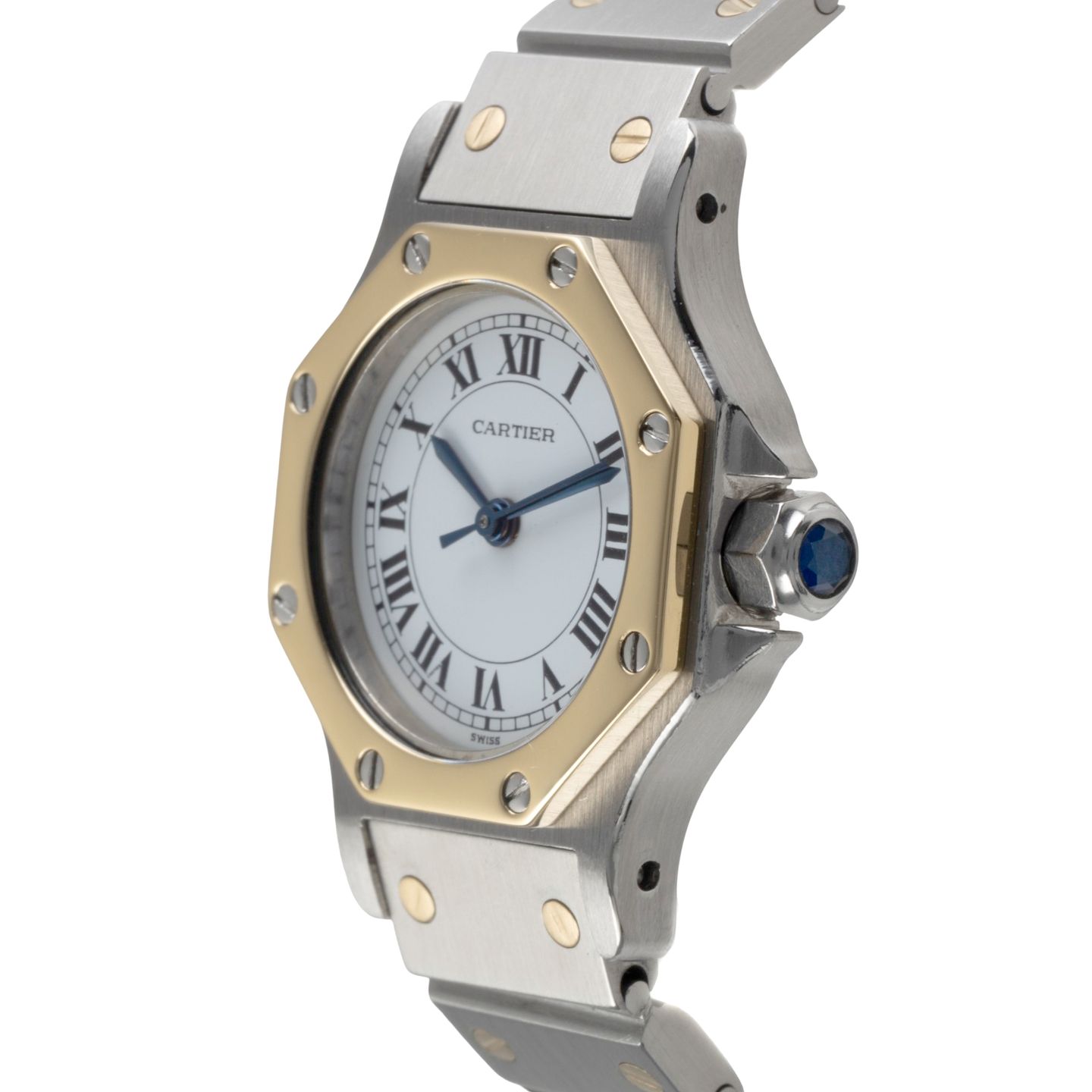 Cartier Santos 0907 (1990) - 25mm Goud/Staal (6/8)