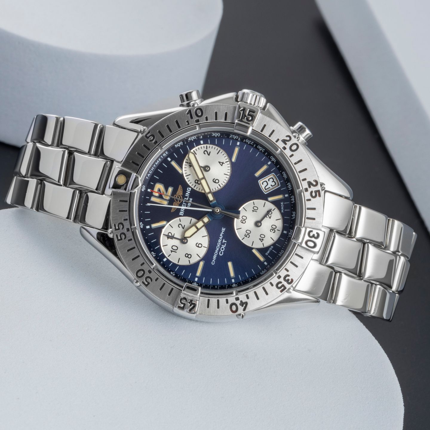Breitling Colt Chronograph A53035 (1996) - 38 mm Steel case (2/8)