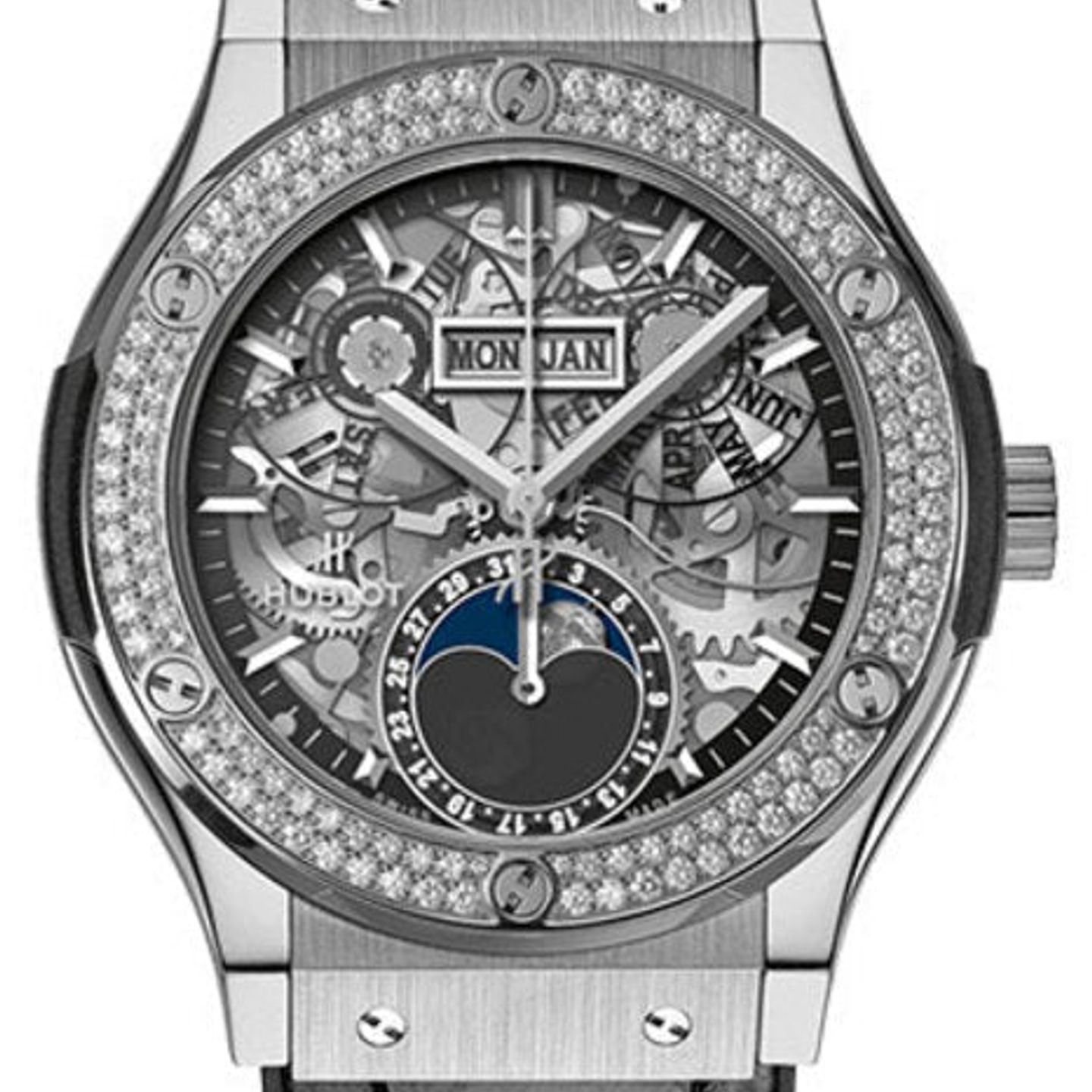 Hublot Classic Fusion Aerofusion 547.NX.0170.LR.1104 (2026) - Transparant wijzerplaat 42mm Titanium (1/1)