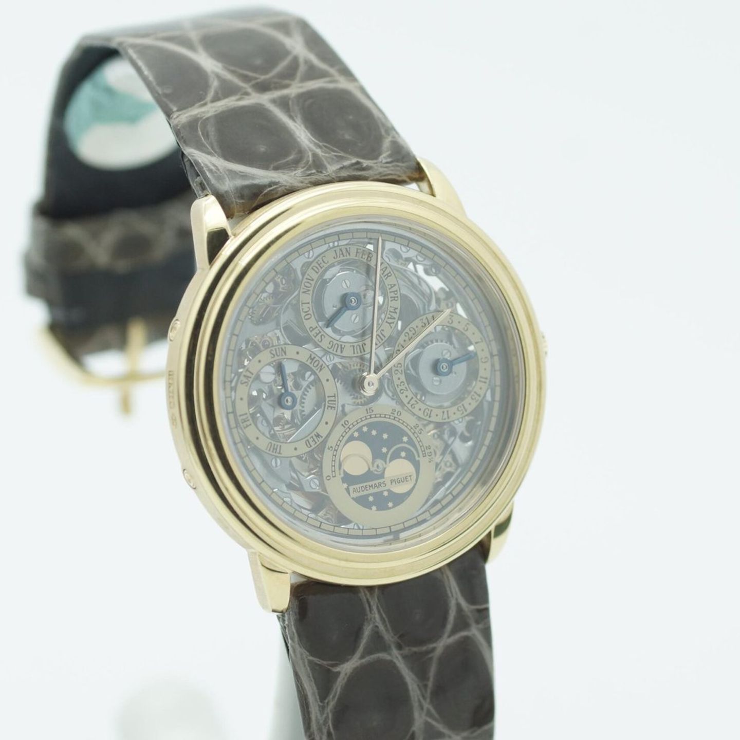 Audemars Piguet Quantieme Perpetual Calendar 25668BA (1989) - Transparent dial 36 mm Yellow Gold case (5/8)