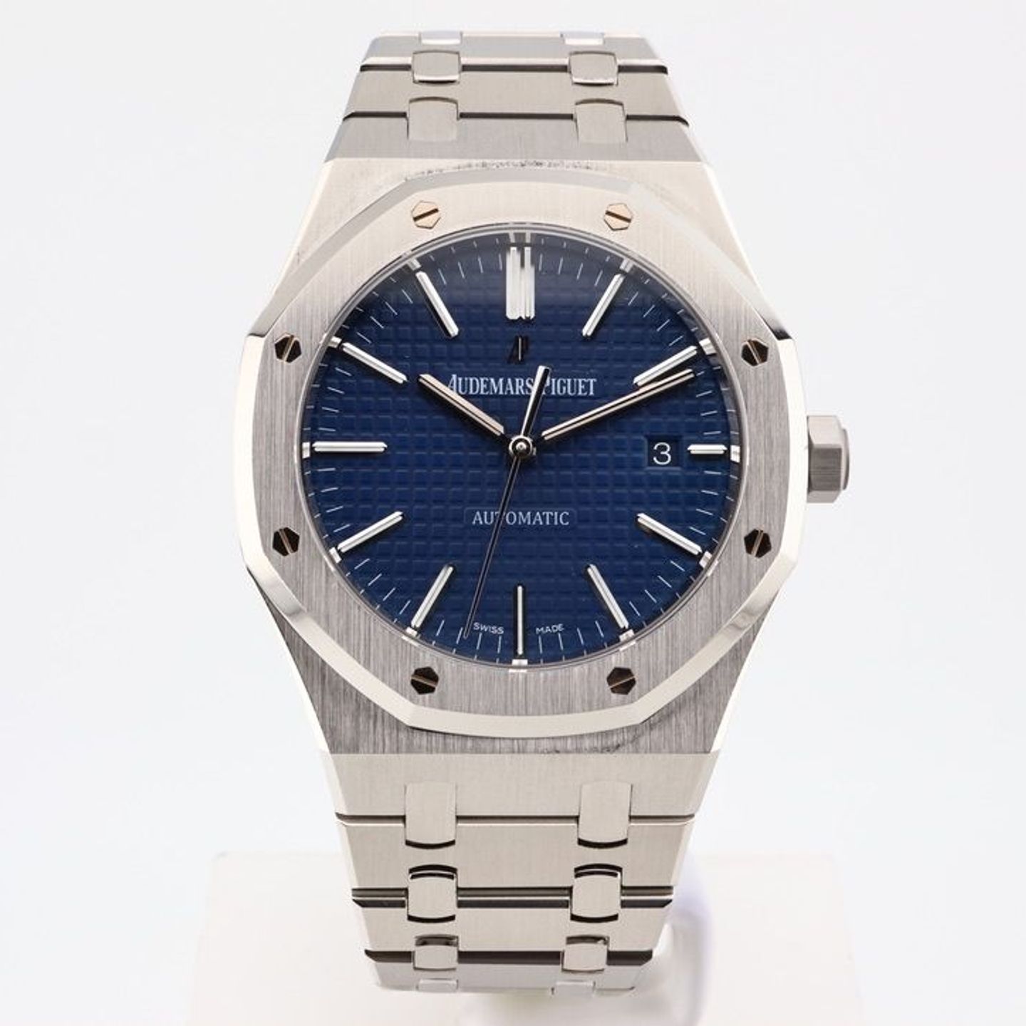 Audemars Piguet Royal Oak Selfwinding 15400ST.OO.1220ST.03 (2013) - Blauw wijzerplaat 41mm Staal (1/8)