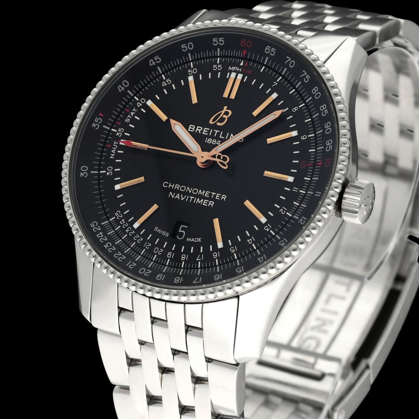 Breitling Navitimer A17326 (2023) - Black dial 41 mm Steel case (7/8)