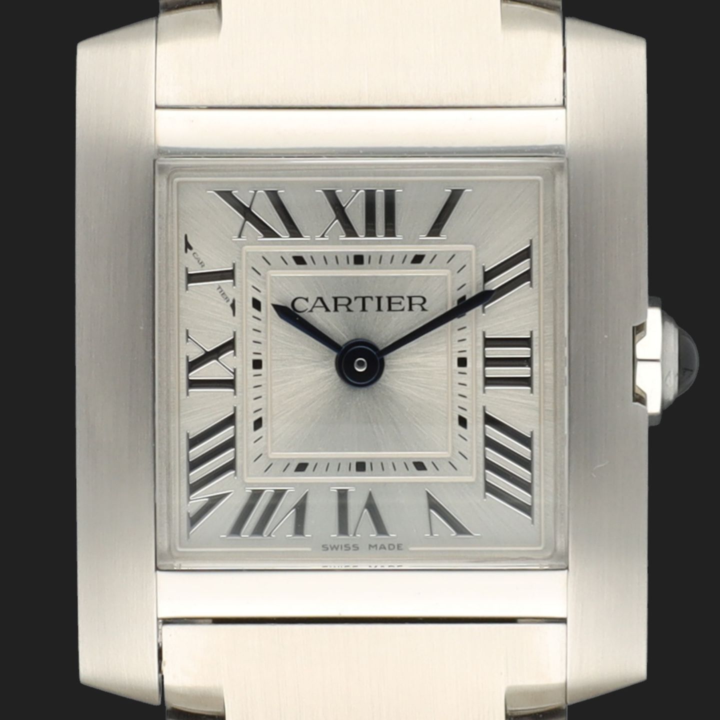 Cartier Tank Française WSTA0065 (2023) - Zilver wijzerplaat 21mm Staal (2/8)