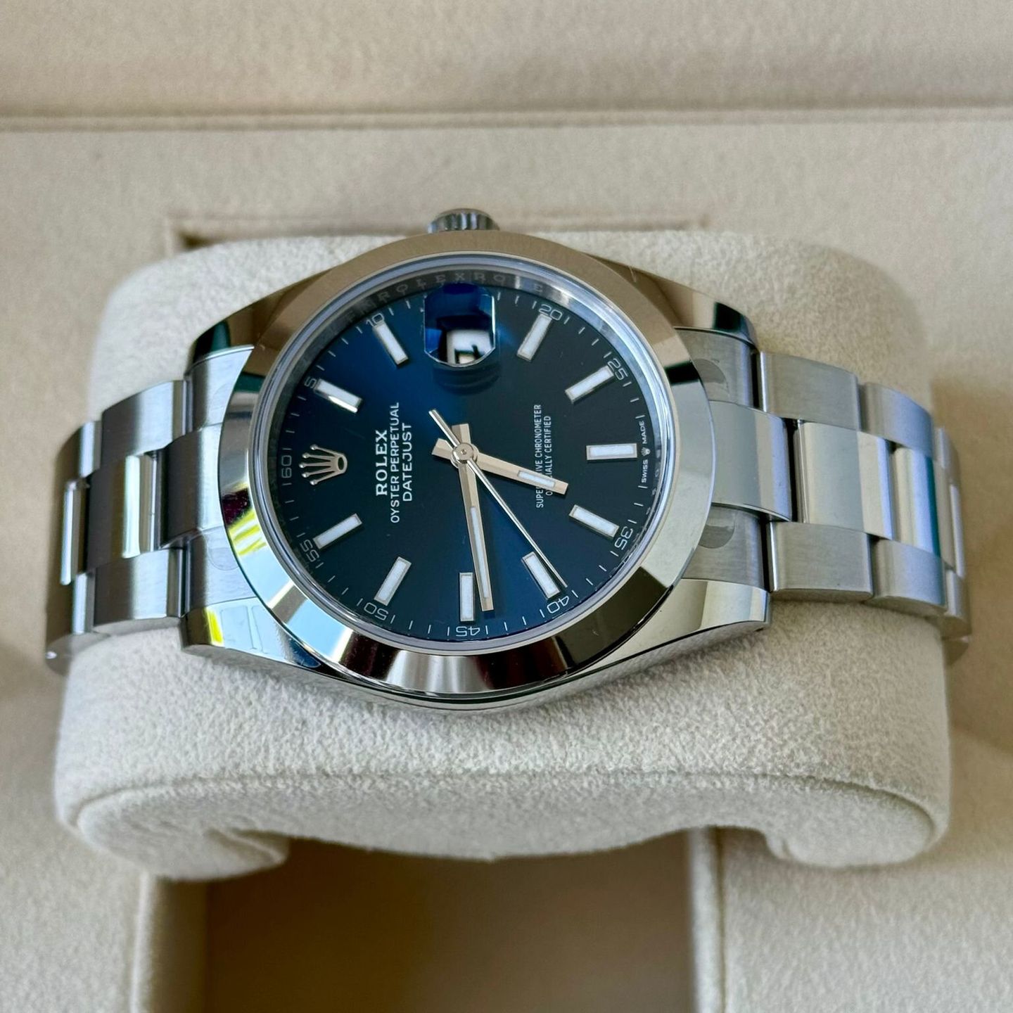 Rolex Datejust 41 126300 (2024) - Blauw wijzerplaat 41mm Staal (5/7)