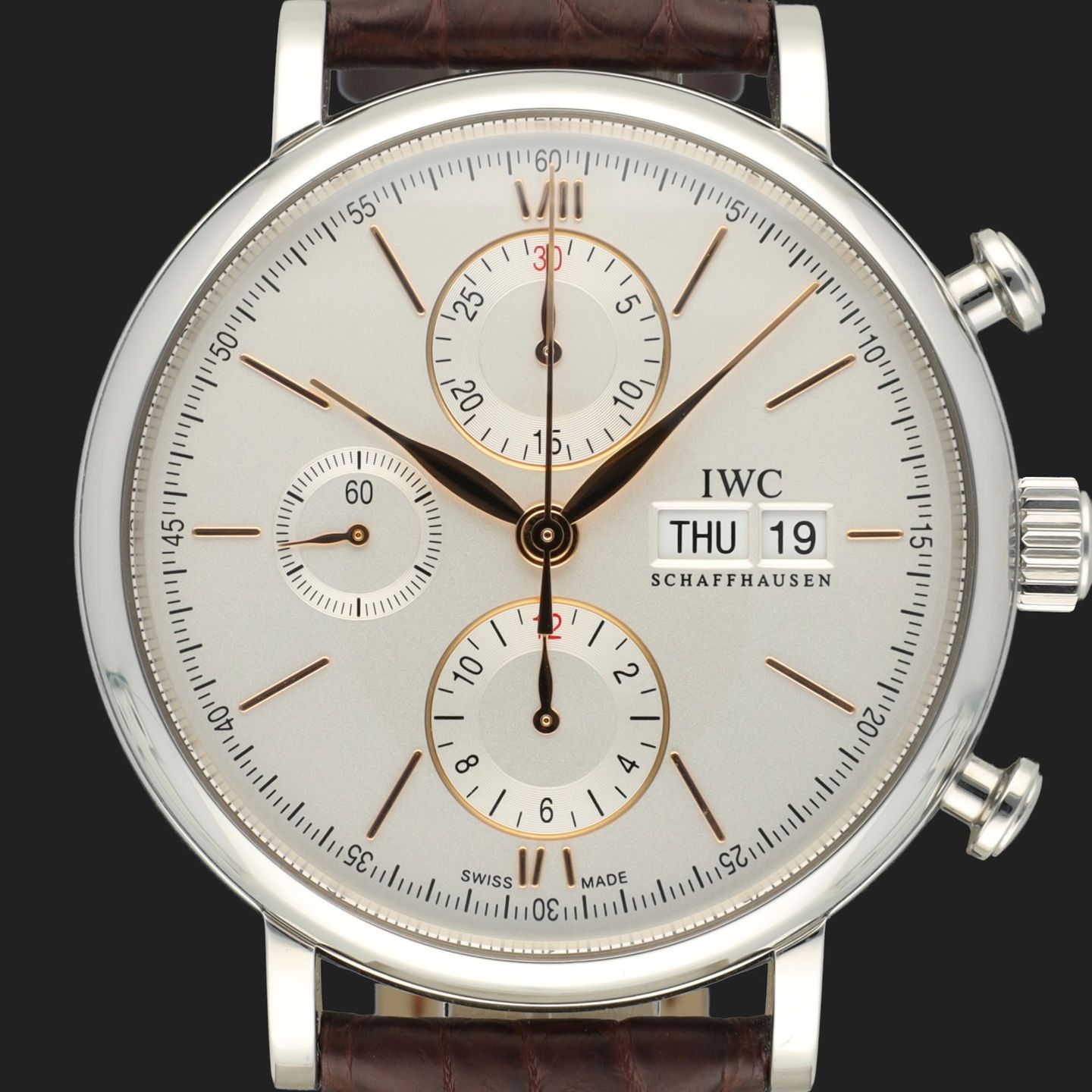 IWC Portofino Chronograph IW391031 (2020) - Zilver wijzerplaat 42mm Staal (2/8)