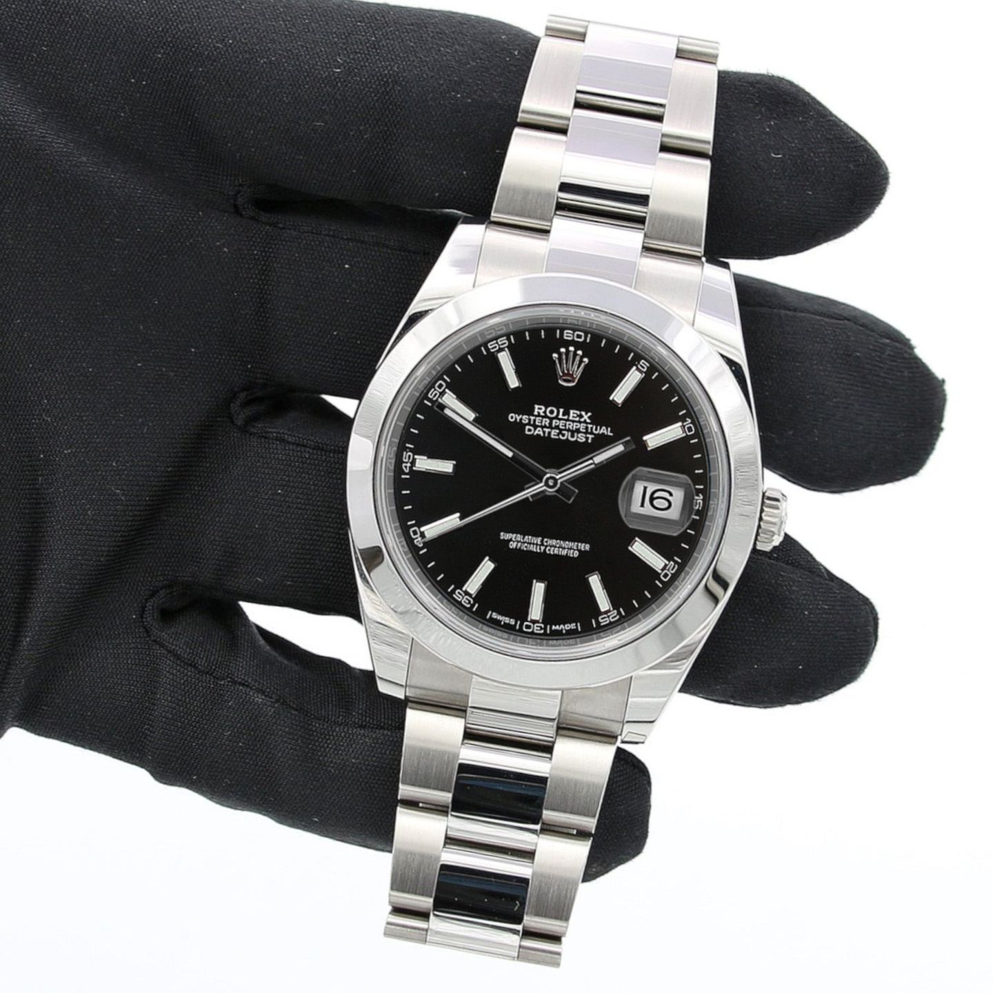 Rolex Datejust 41 126300 (Onbekend (willekeurig serienummer)) - Zwart wijzerplaat 41mm Staal (2/6)