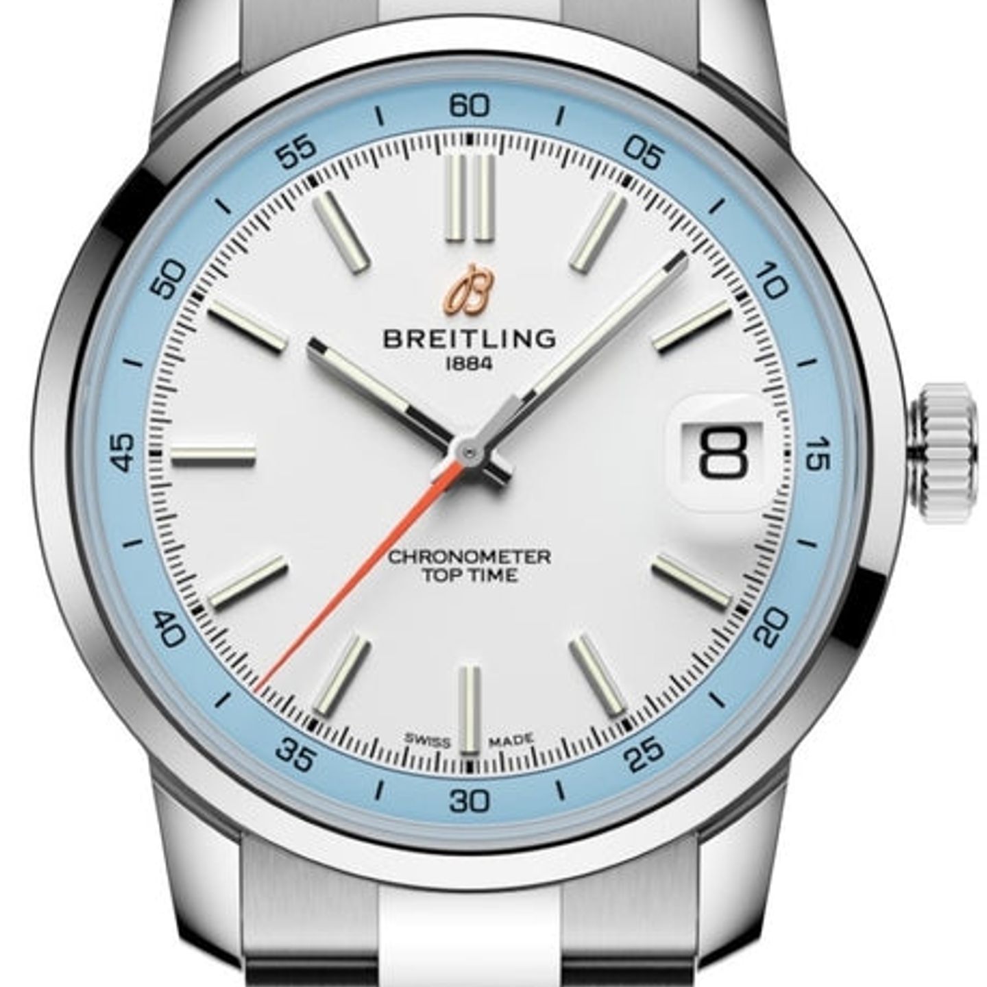 Breitling Top Time AB3113281A1A1 (2026) - Silver dial 38 mm Steel case (1/1)