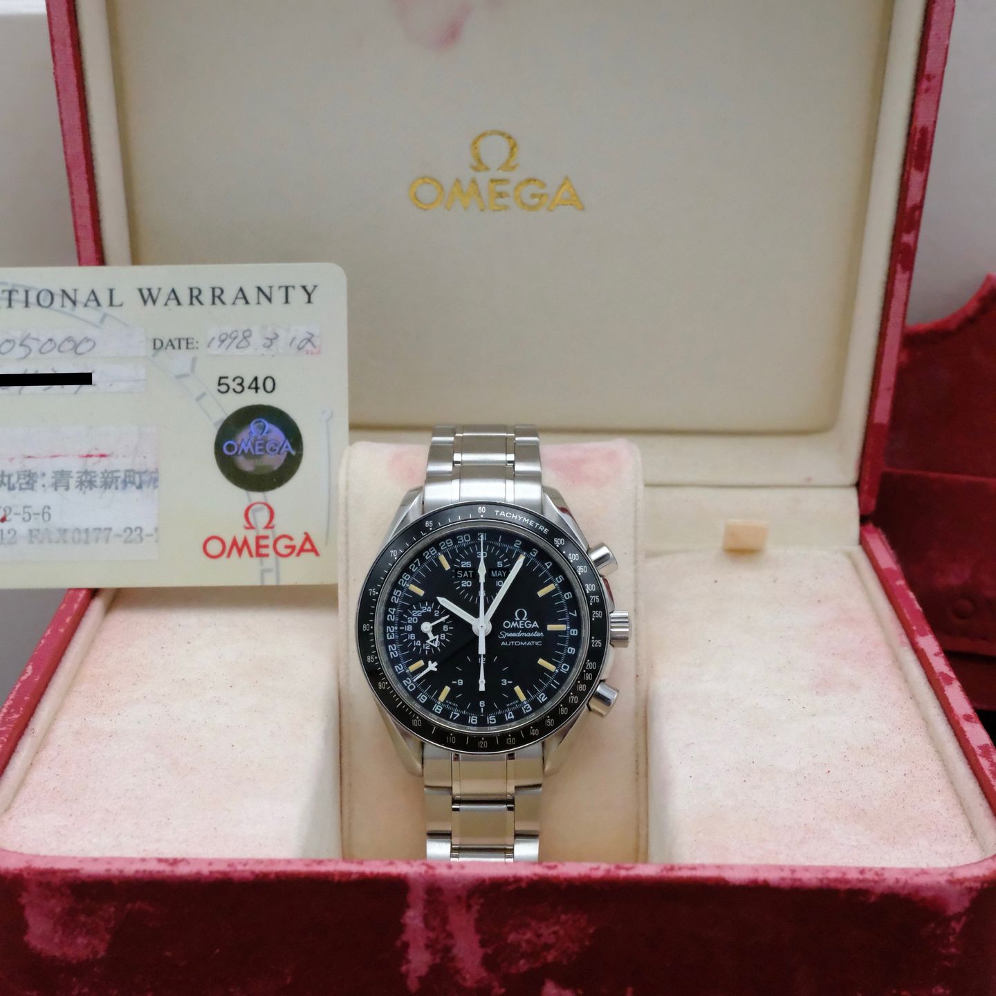 Omega Speedmaster Day Date 3520.50.00 (1998) - Black dial 39 mm Steel case (3/8)
