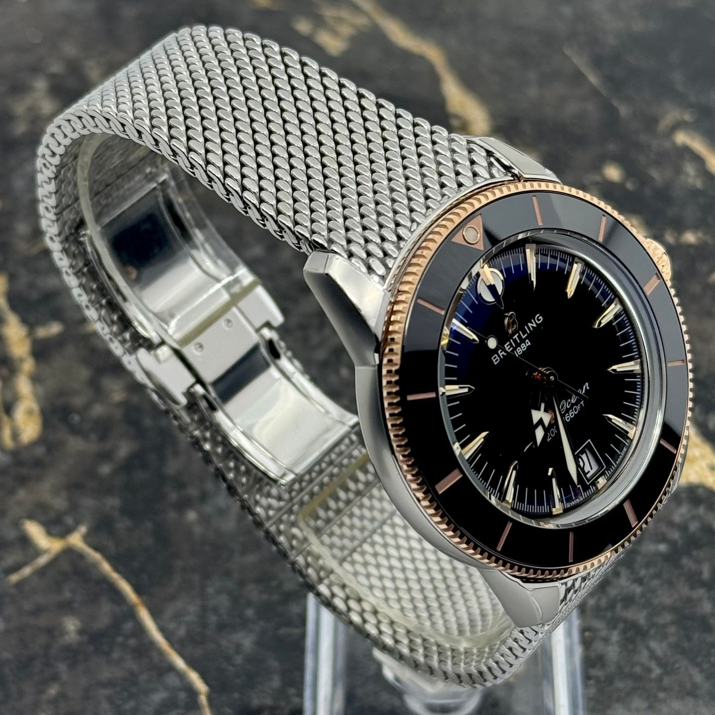 Breitling Superocean Heritage UB3111241B1A1 (2025) - Zwart wijzerplaat 42mm Goud/Staal (7/8)