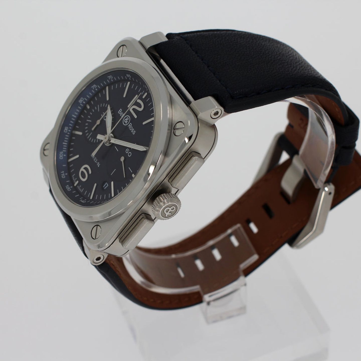 Bell & Ross BR 03-94 Chronographe BR0394-BLU-ST/SCA (2025) - Blue dial 43 mm Steel case (2/4)