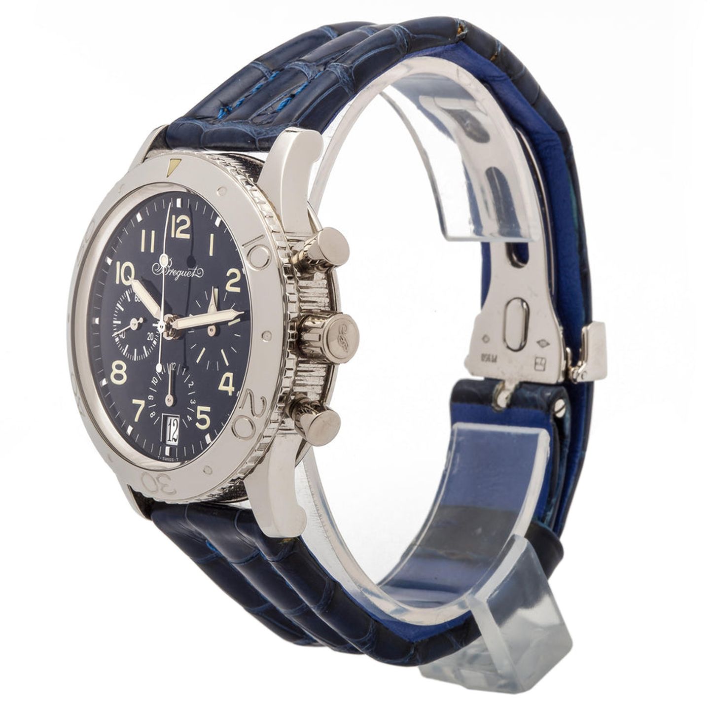 Breguet Type XX - XXI - XXII 3820 (Unknown (random serial)) - Blue dial 39 mm Platinum case (4/5)