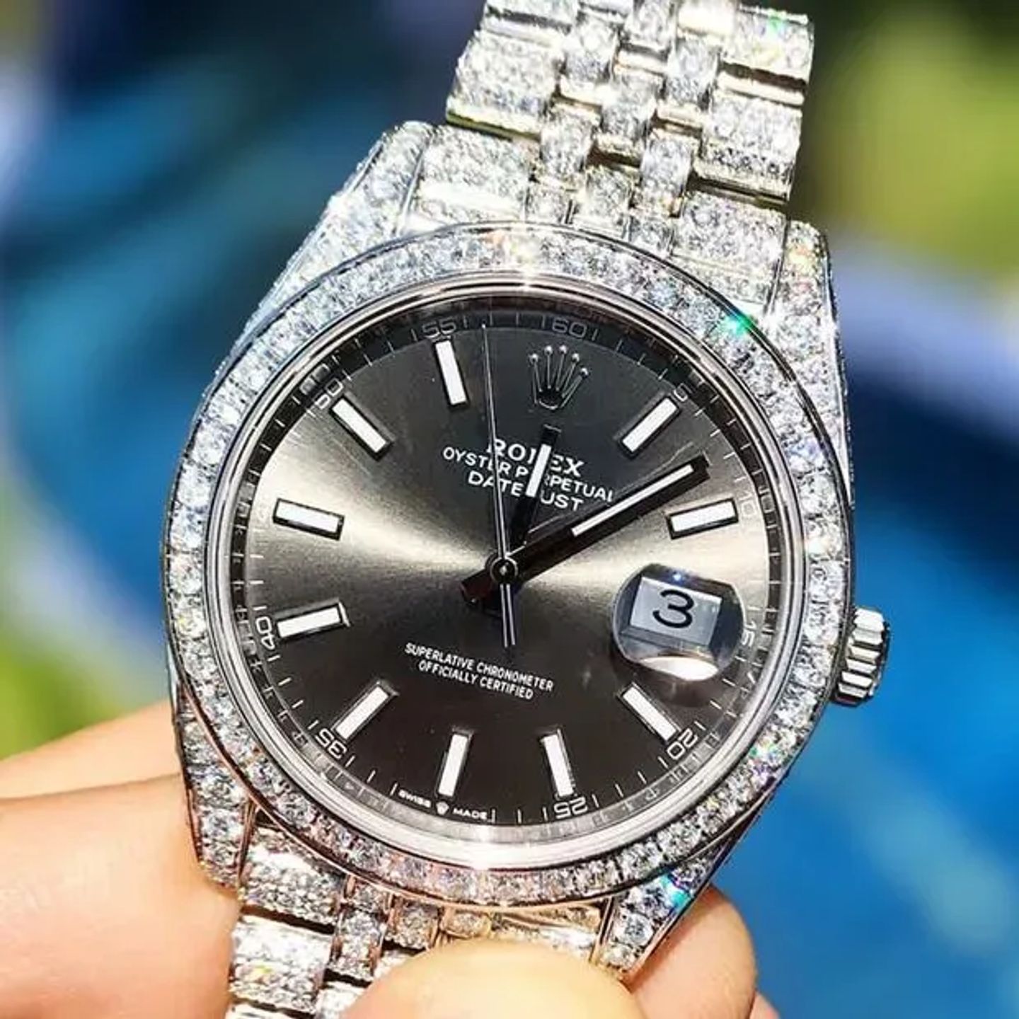 Rolex Datejust 41 126300 (2023) - Zwart wijzerplaat 41mm Staal (1/6)