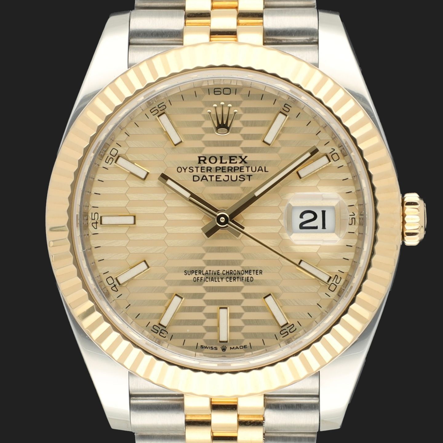 Rolex Datejust 41 126333 (2022) - Champagne dial 41 mm Gold/Steel case (3/8)