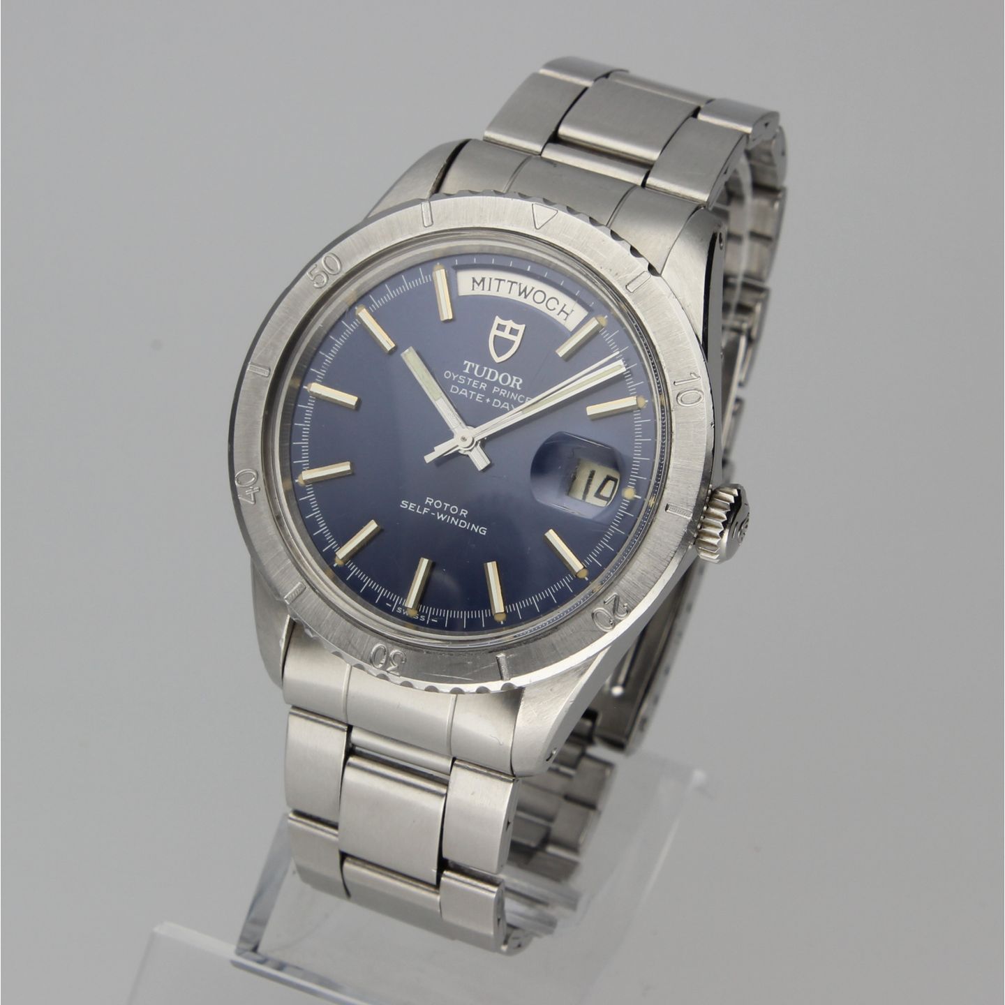 Tudor Prince Date Day 7020/0 (1969) - Blue dial 39 mm Steel case (3/8)
