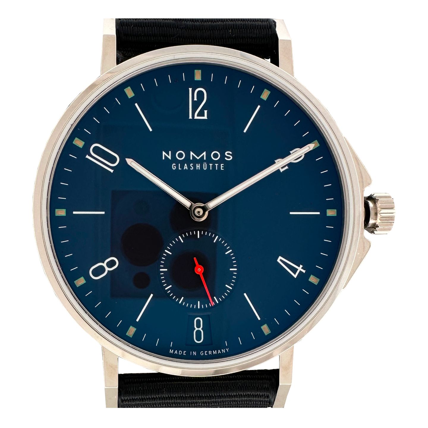 NOMOS Ahoi Atlantik Datum 558 (2024) - Blauw wijzerplaat 40mm Staal (1/8)