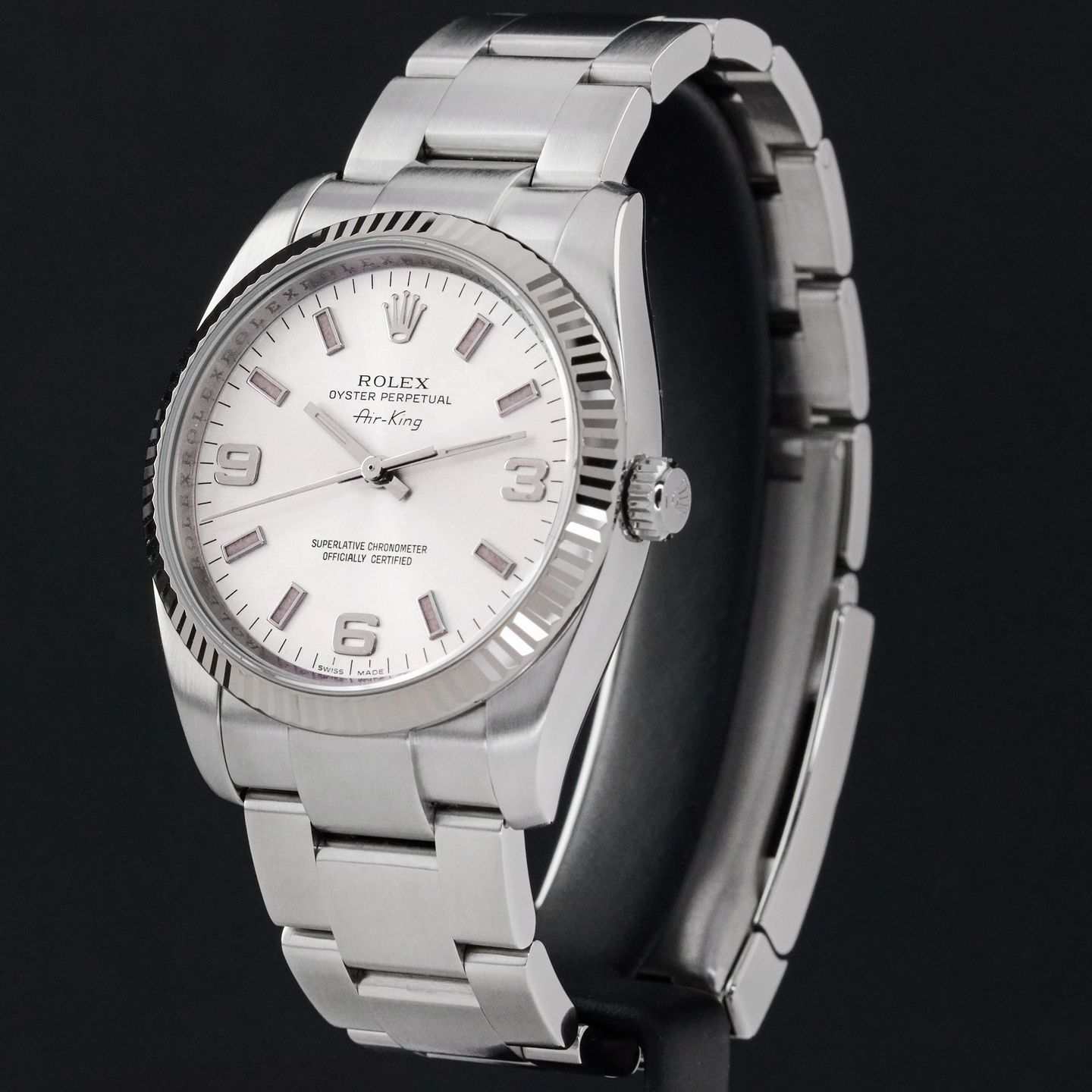 Rolex Air-King 114234 (2008) - 34mm Staal (3/7)
