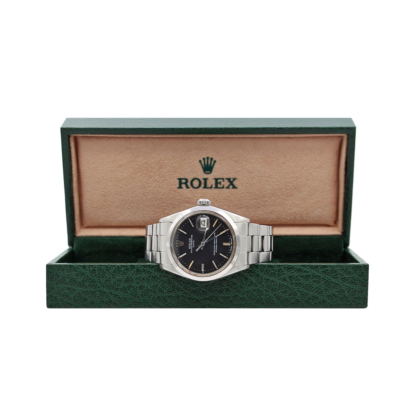 Rolex Oyster Perpetual Date 1500 (Unknown (random serial)) - Black dial 34 mm Steel case (3/8)