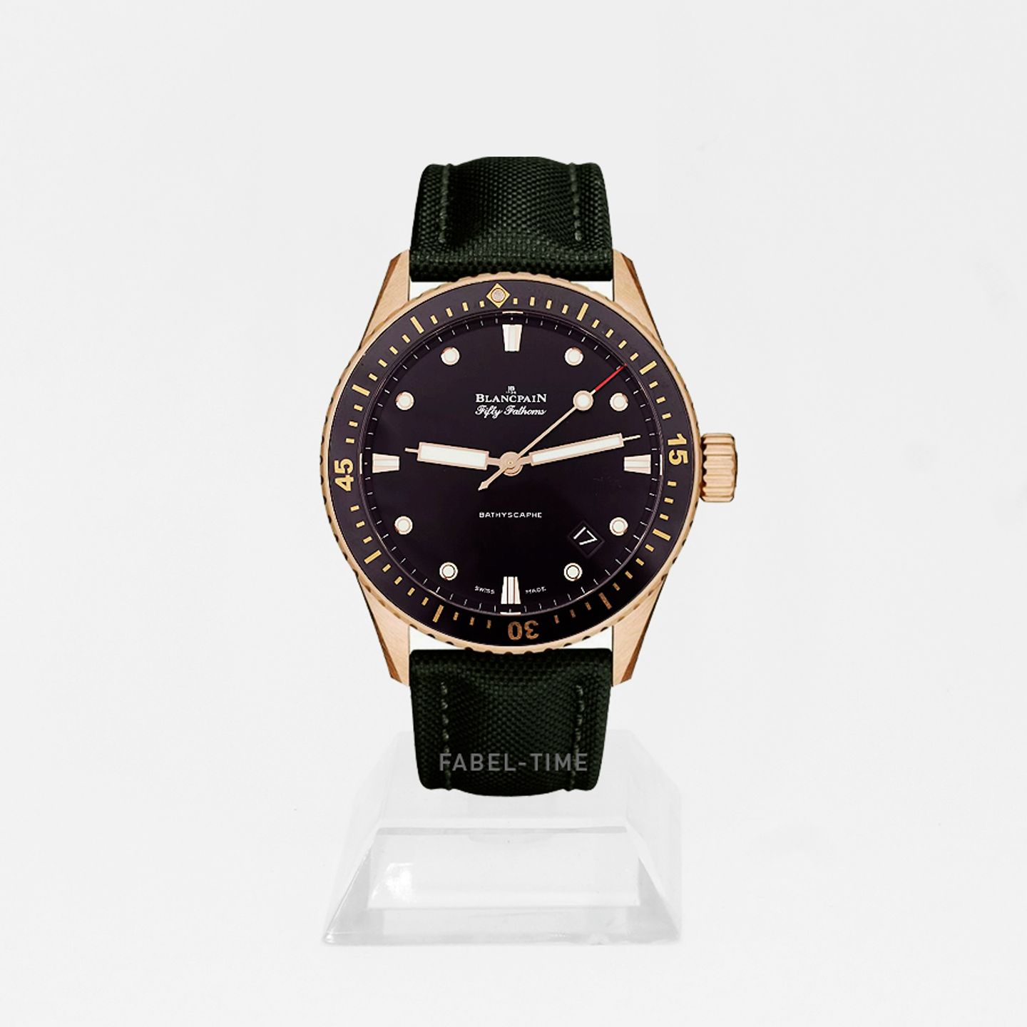 Blancpain Fifty Fathoms Bathyscaphe 5000-36S30-B52A (2024) - Zwart wijzerplaat 43mm Roodgoud (1/1)