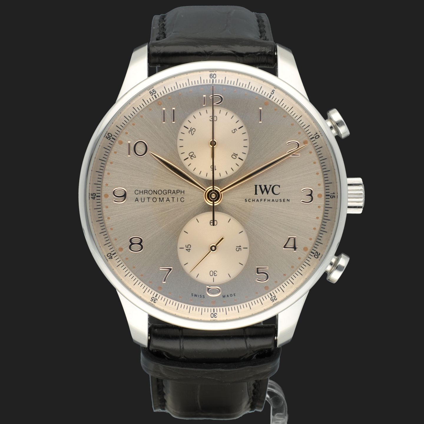 IWC Portuguese Chronograph IW371624 (2025) - Grey dial 41 mm Steel case (3/8)