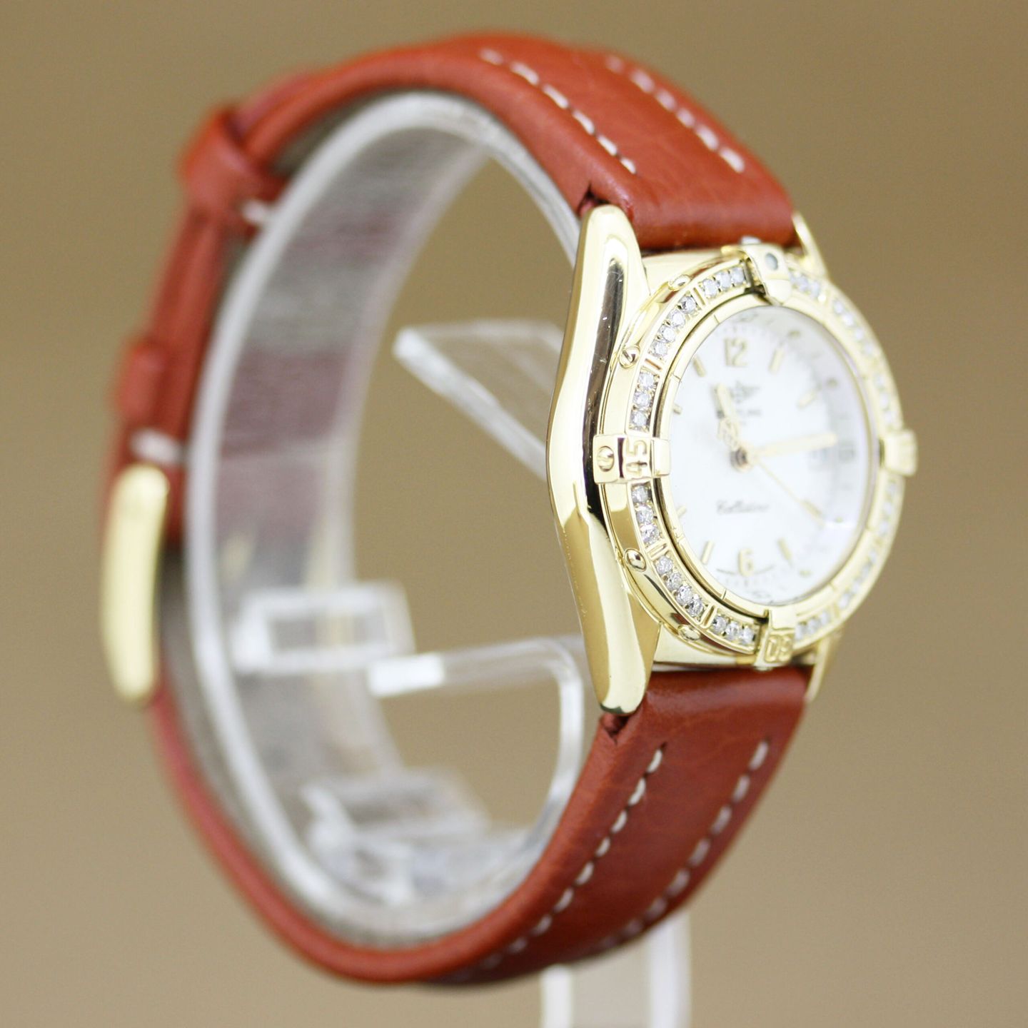 Breitling Callistino K52045 (2000) - White dial 28 mm Yellow Gold case (4/7)