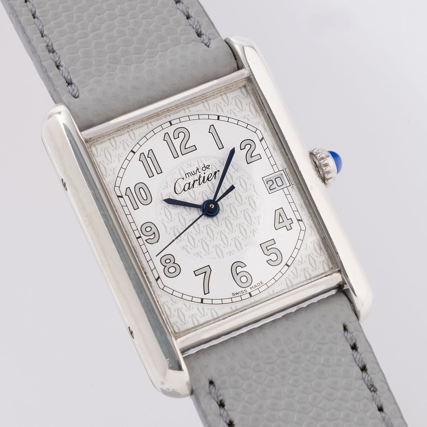 Cartier Tank 2414 (1990) - Wit wijzerplaat 26mm Zilver (3/7)