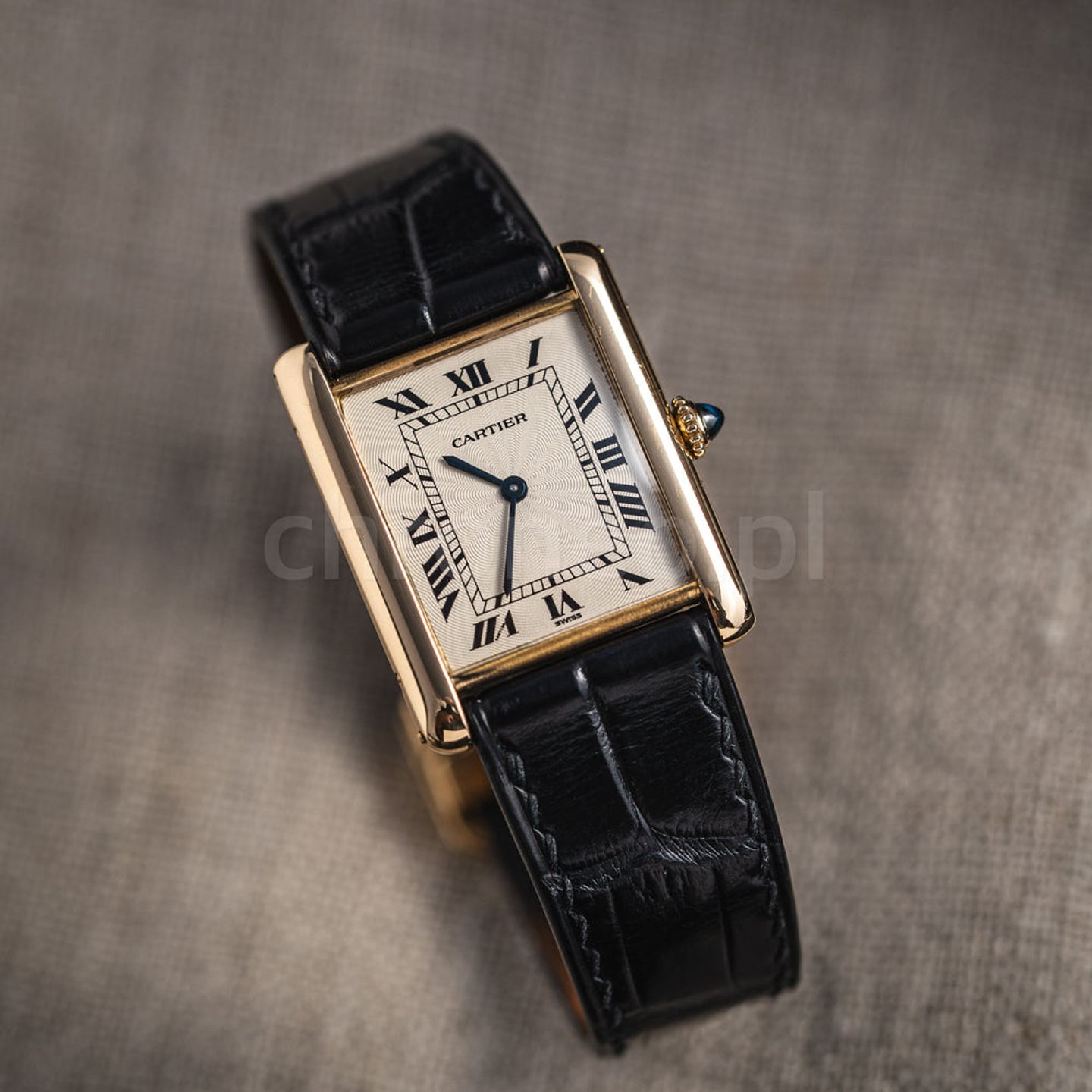Cartier Tank 96065 (Onbekend (willekeurig serienummer)) - Wit wijzerplaat 29mm Geelgoud (1/8)