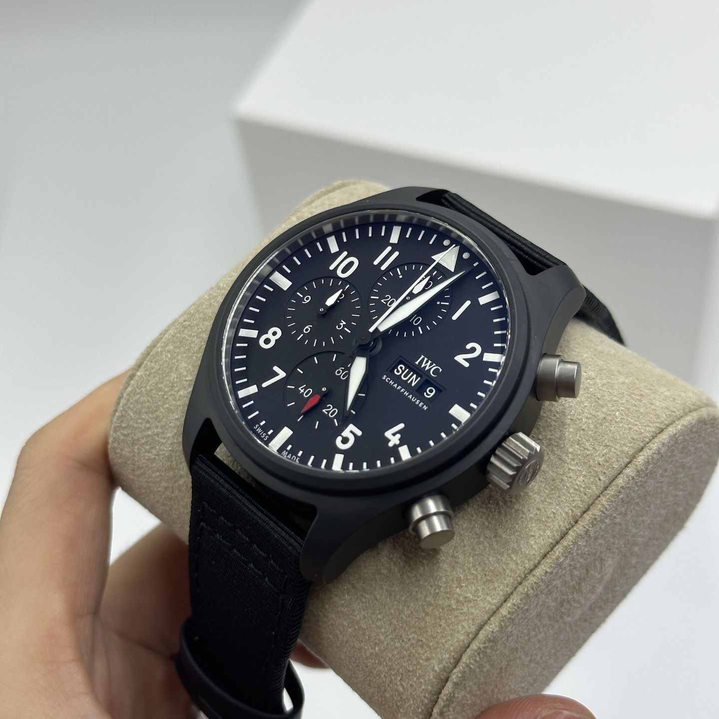 IWC Pilot Chronograph Top Gun IW389101 (2024) - Black dial 44 mm Ceramic case (7/8)