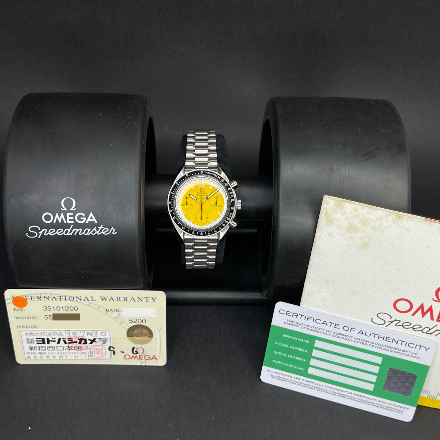 Omega Speedmaster 3510.12 (Unknown (random serial)) - Yellow dial 39 mm Steel case (2/7)