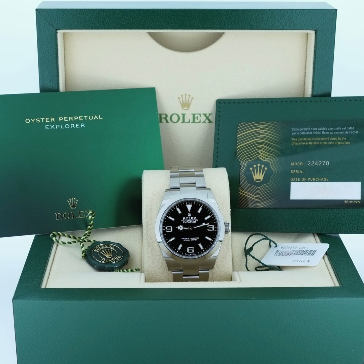 Rolex Explorer 224270 (2024) - Black dial 40 mm Steel case (4/6)