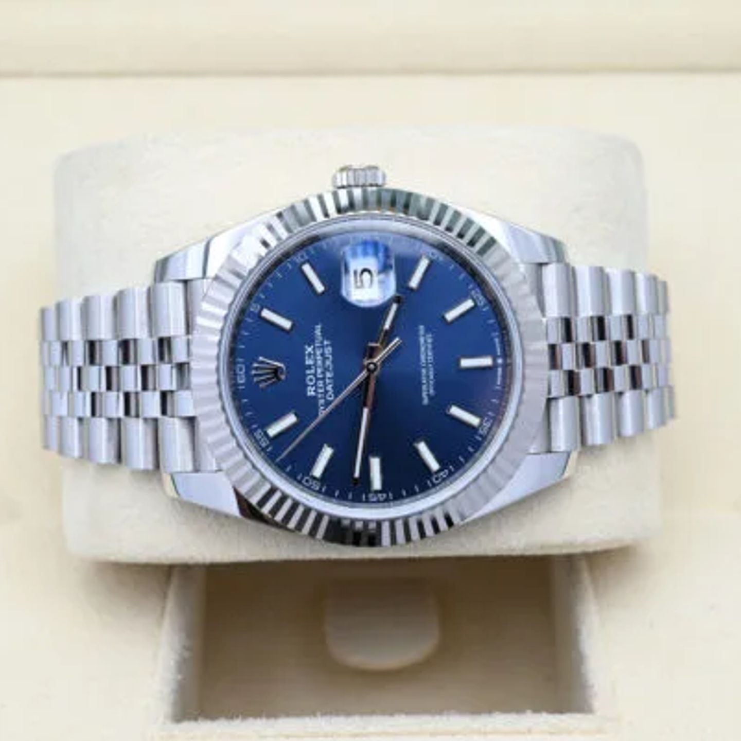 Rolex Datejust 41 126334 (2019) - Blauw wijzerplaat 41mm Staal (5/7)