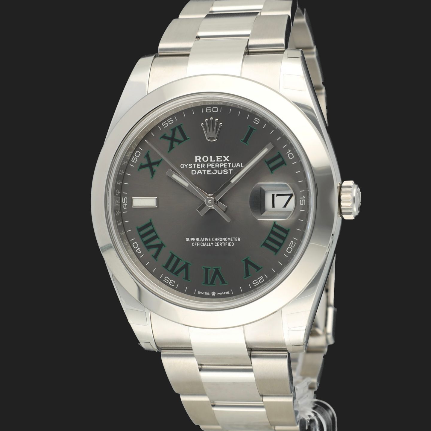 Rolex Datejust 41 126300 (2019) - Green dial 41 mm Steel case (1/8)