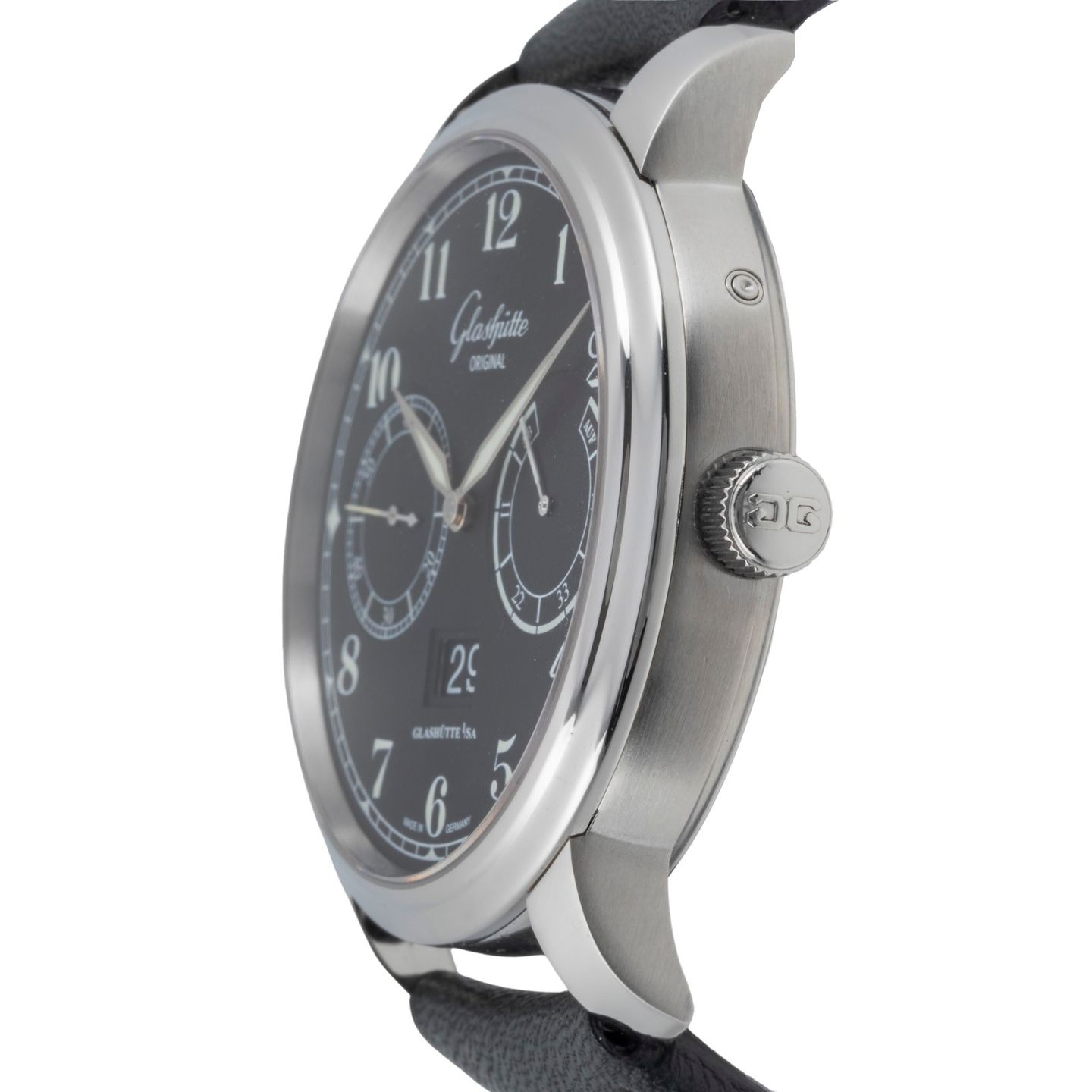 Glashütte Original Senator Observer 100-14-07-02-30 (Unknown (random serial)) - Black dial 44 mm Steel case (6/8)