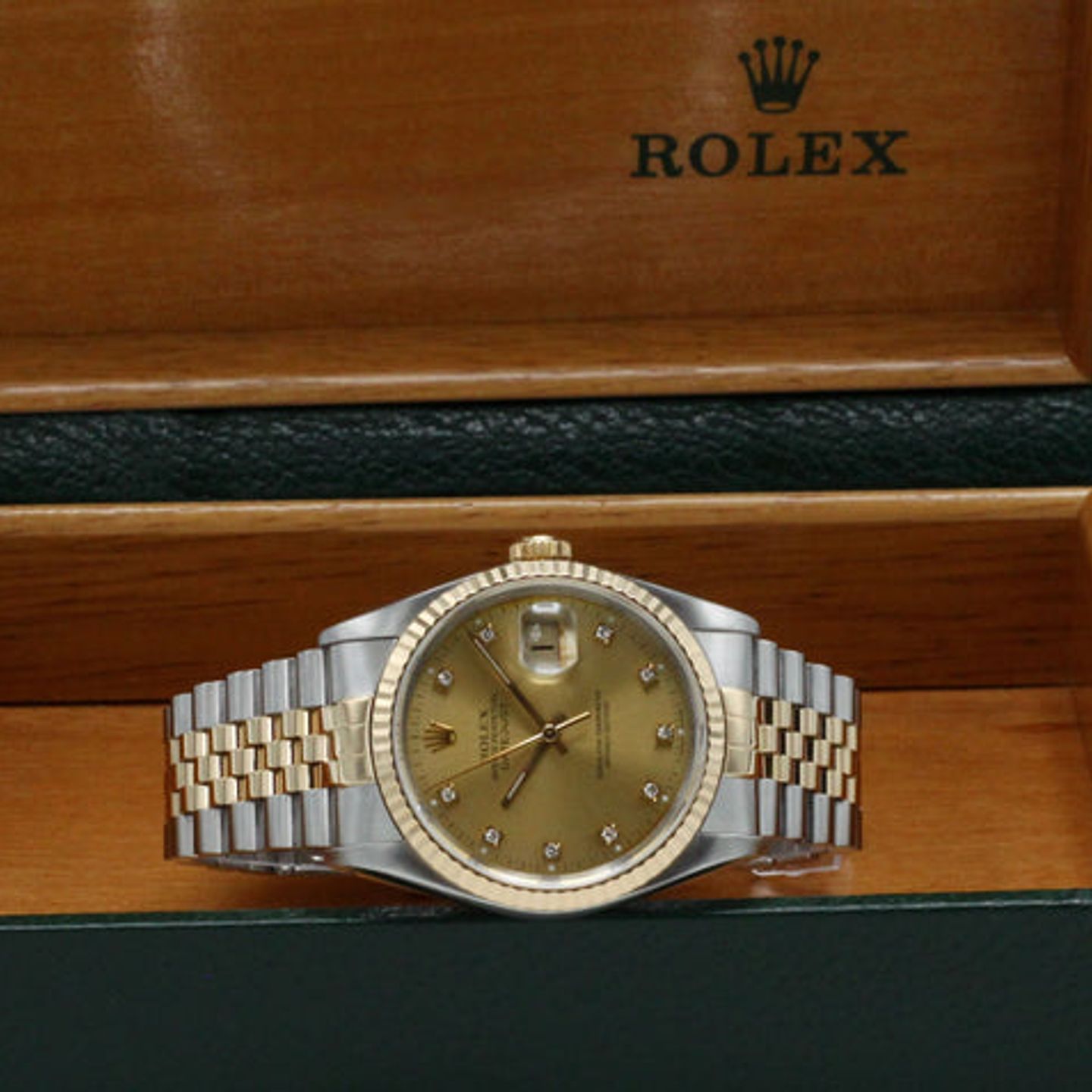 Rolex Datejust 36 16233 (1991) - Goud wijzerplaat 36mm Goud/Staal (3/7)