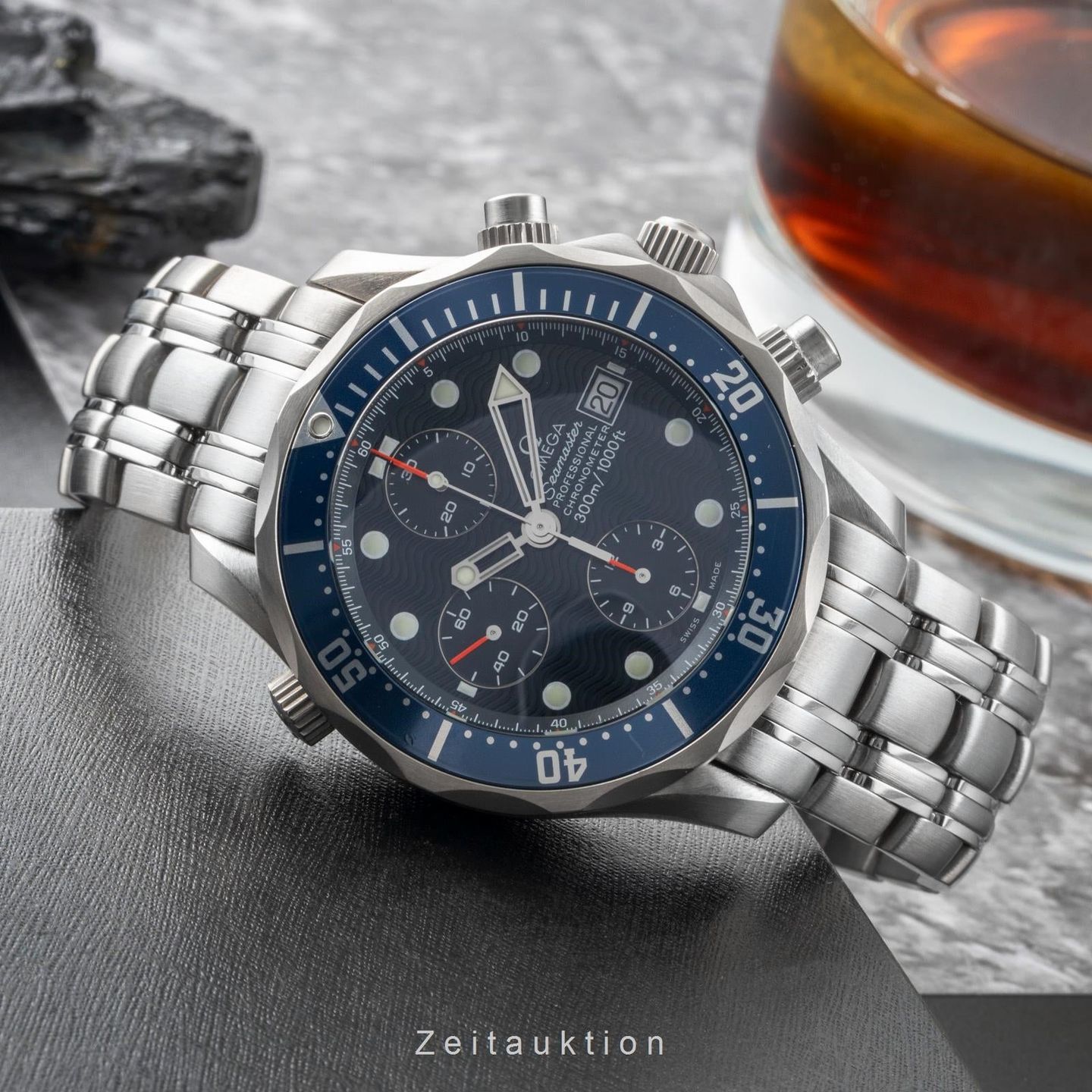 Omega Seamaster Diver 300 M 2298.80.00 (Onbekend (willekeurig serienummer)) - Blauw wijzerplaat 42mm Titanium (2/8)