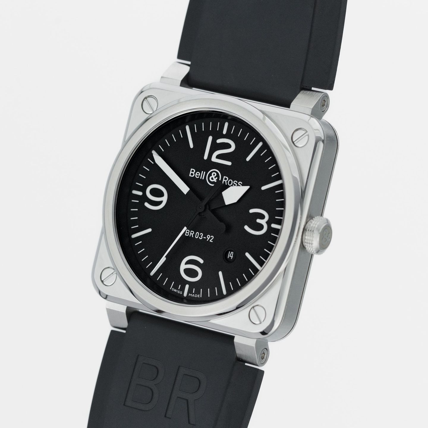 Bell & Ross BR 03 BR03-92 Commando (Onbekend (willekeurig serienummer)) - Grijs wijzerplaat 43mm Staal (3/8)