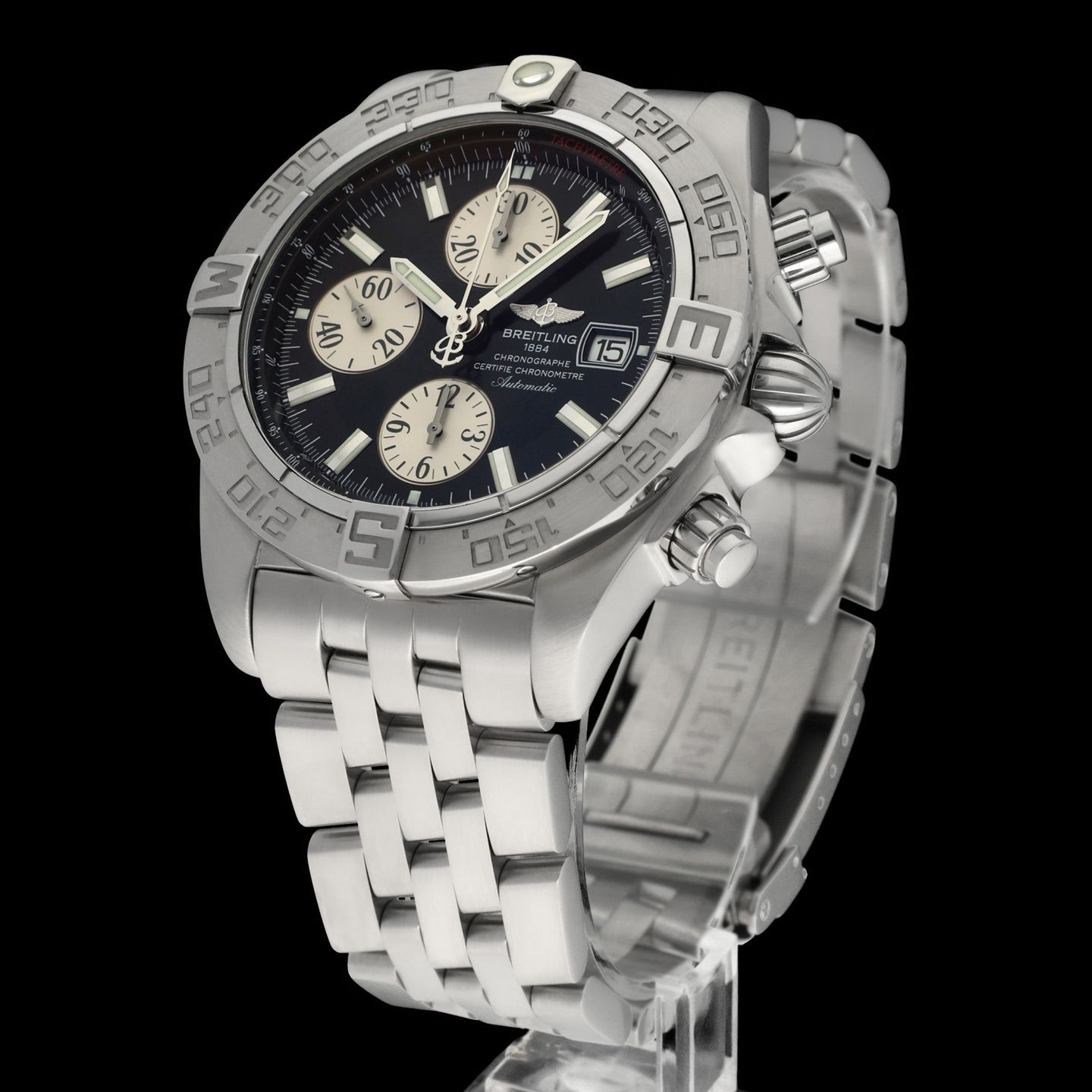 Breitling Galactic A13364 (2012) - Black dial 44 mm Steel case (2/8)