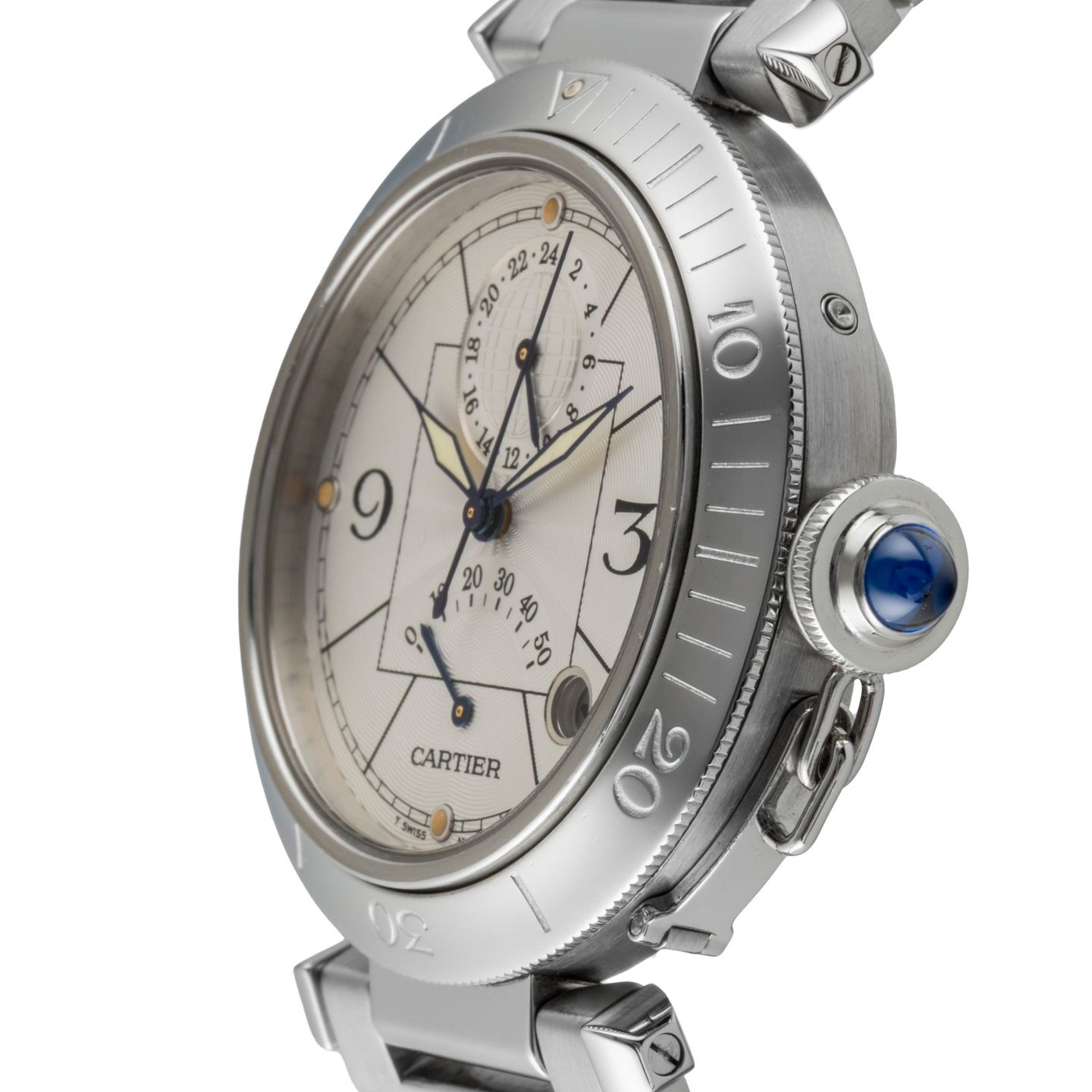 Cartier Pasha W31037H3 (2005) - Silver dial 38 mm Steel case (6/8)