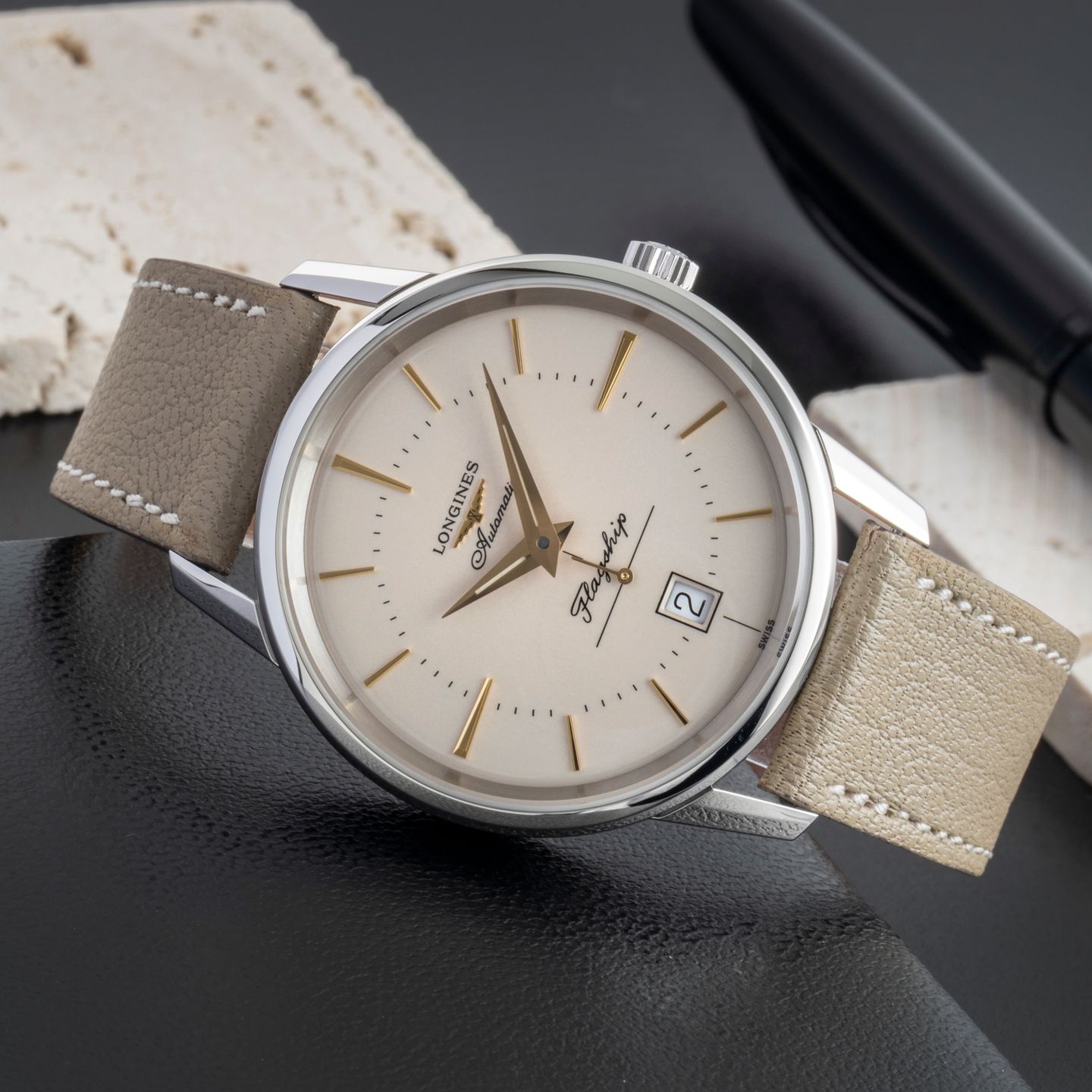 Longines Flagship L4.795.4.78.2 (Unknown (random serial)) - Silver dial 39 mm Steel case (2/8)