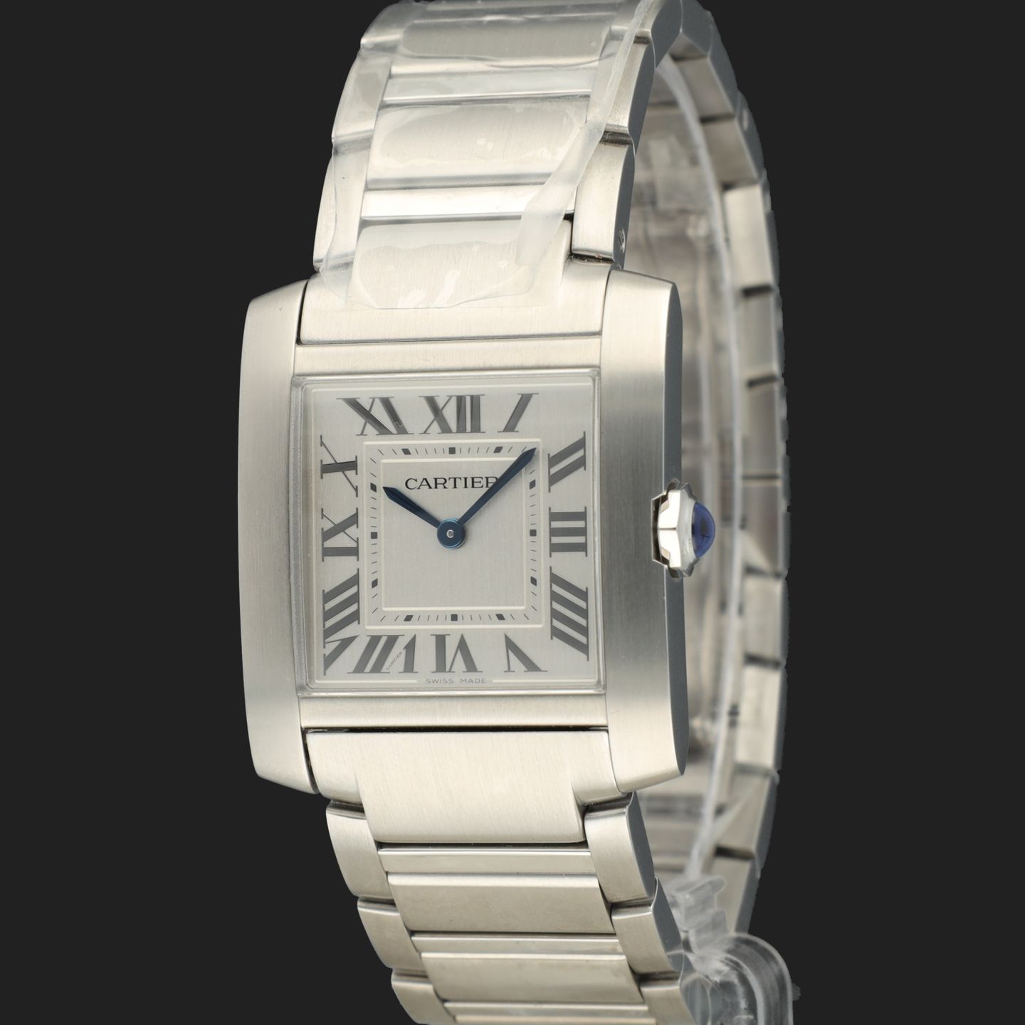 Cartier Tank Française WSTA0074 (2023) - Zilver wijzerplaat 32mm Staal (1/8)