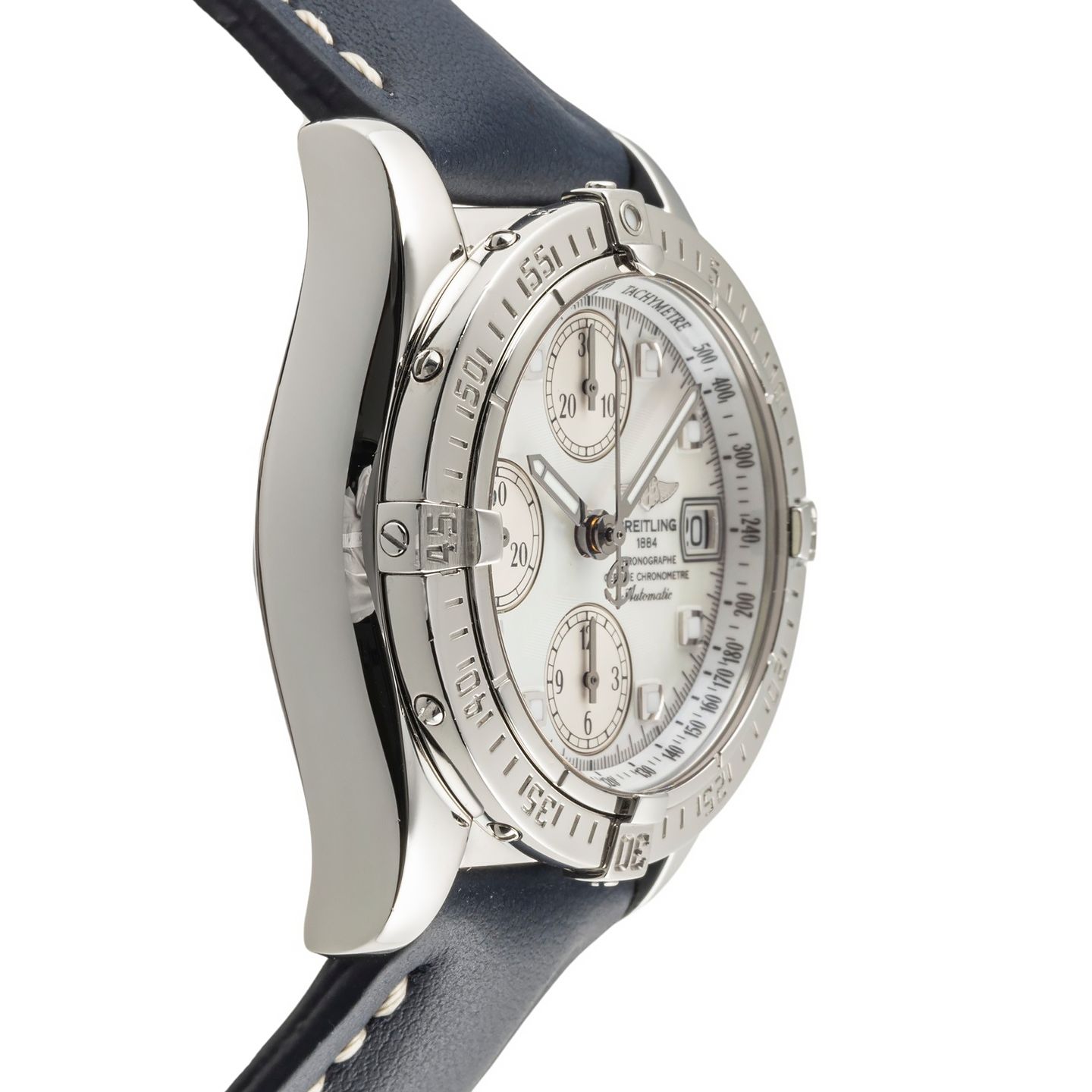 Breitling Chrono Cockpit A13357 (2005) - Zilver wijzerplaat 39mm Staal (6/8)