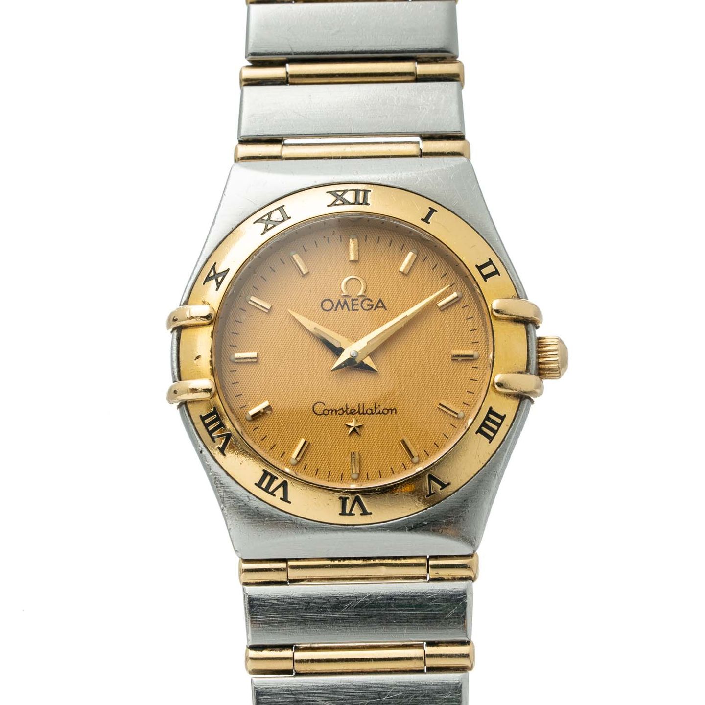 Omega Constellation Ladies 795.1202 (1998) - Champagne dial 25 mm Gold/Steel case (1/8)