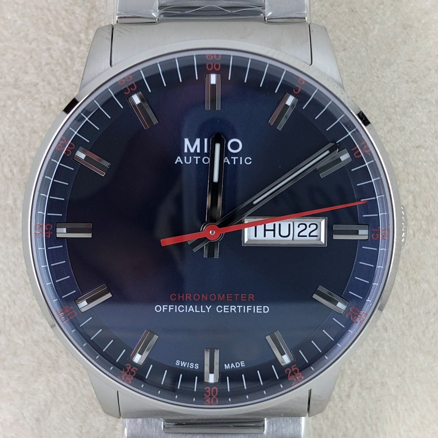 Mido Commander M021.431.11.041.00 (Onbekend (willekeurig serienummer)) - Blauw wijzerplaat 40mm Staal (1/4)