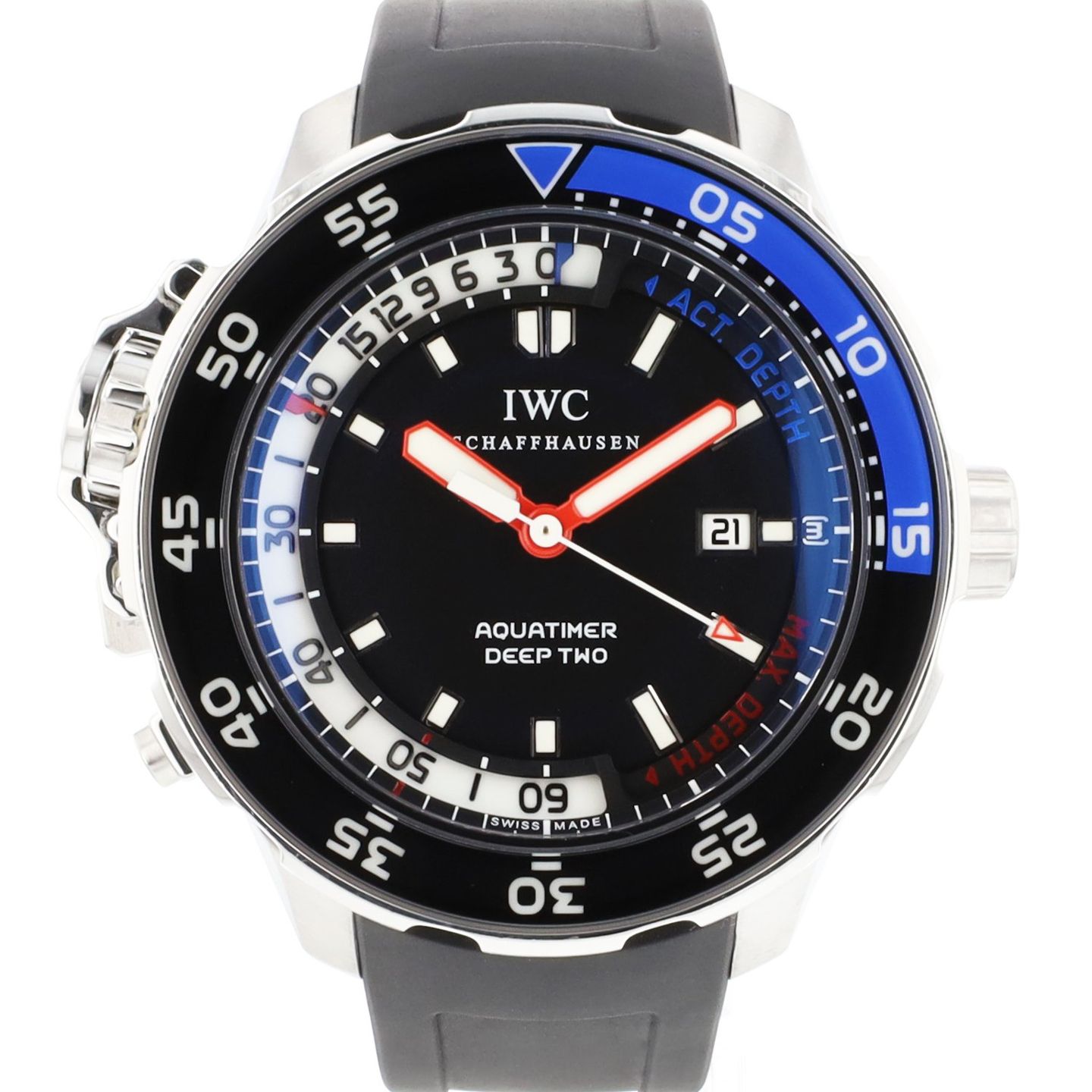 IWC Aquatimer Deep Two IW354702 (2011) - Black dial 46 mm Steel case (1/6)