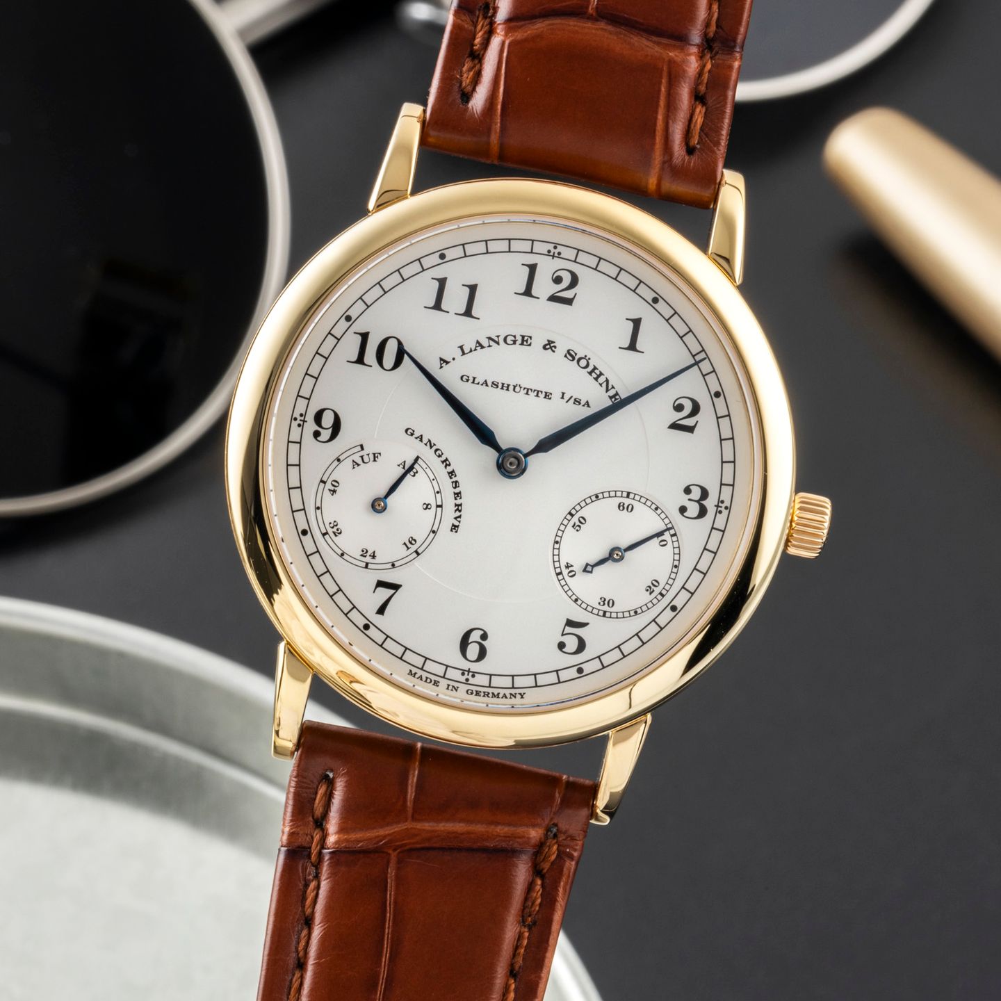 A. Lange & Söhne 1815 221.021 (2000) - Silver dial 36 mm Yellow Gold case (3/8)