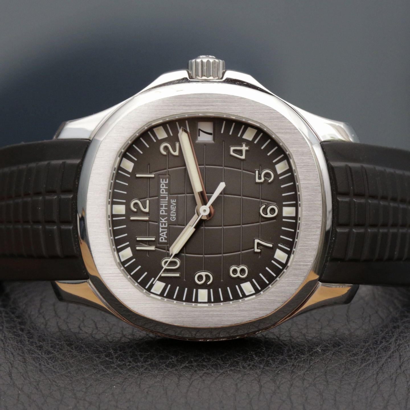 Patek Philippe Aquanaut 5165A-001 (2007) - Zwart wijzerplaat 38mm Staal (2/7)