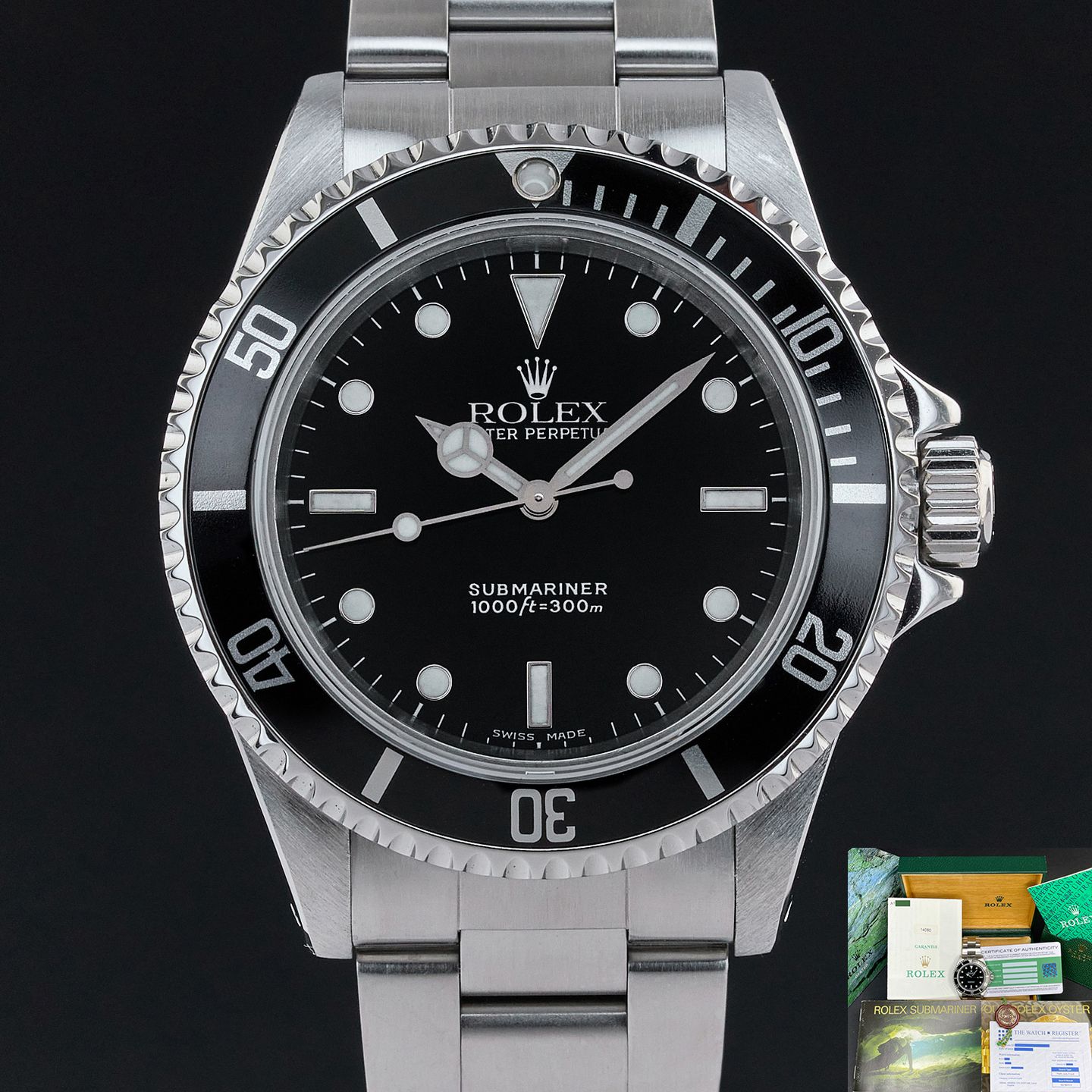 Rolex Submariner No Date 14060 (1999) - Black dial 40 mm Steel case (1/8)