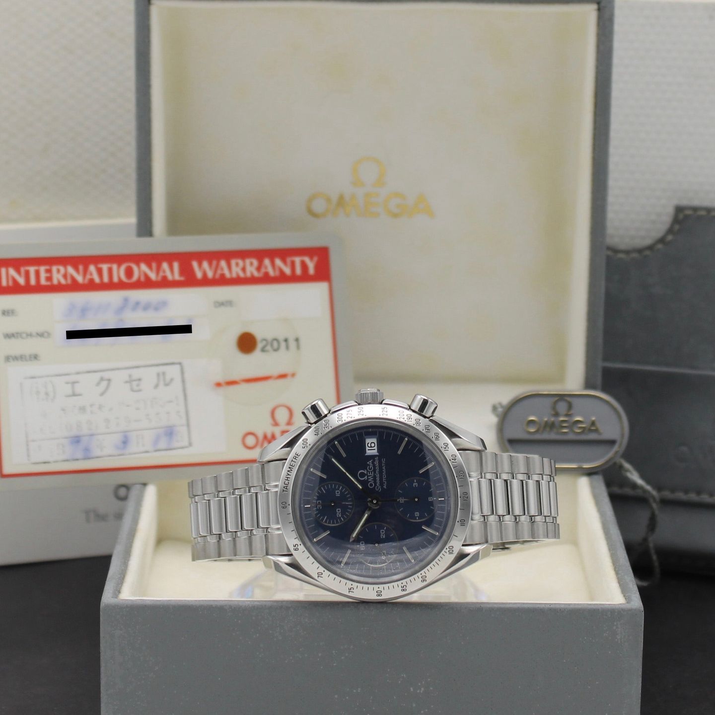 Omega Speedmaster Date 3511.80.00 (1996) - Blue dial 39 mm Steel case (3/8)