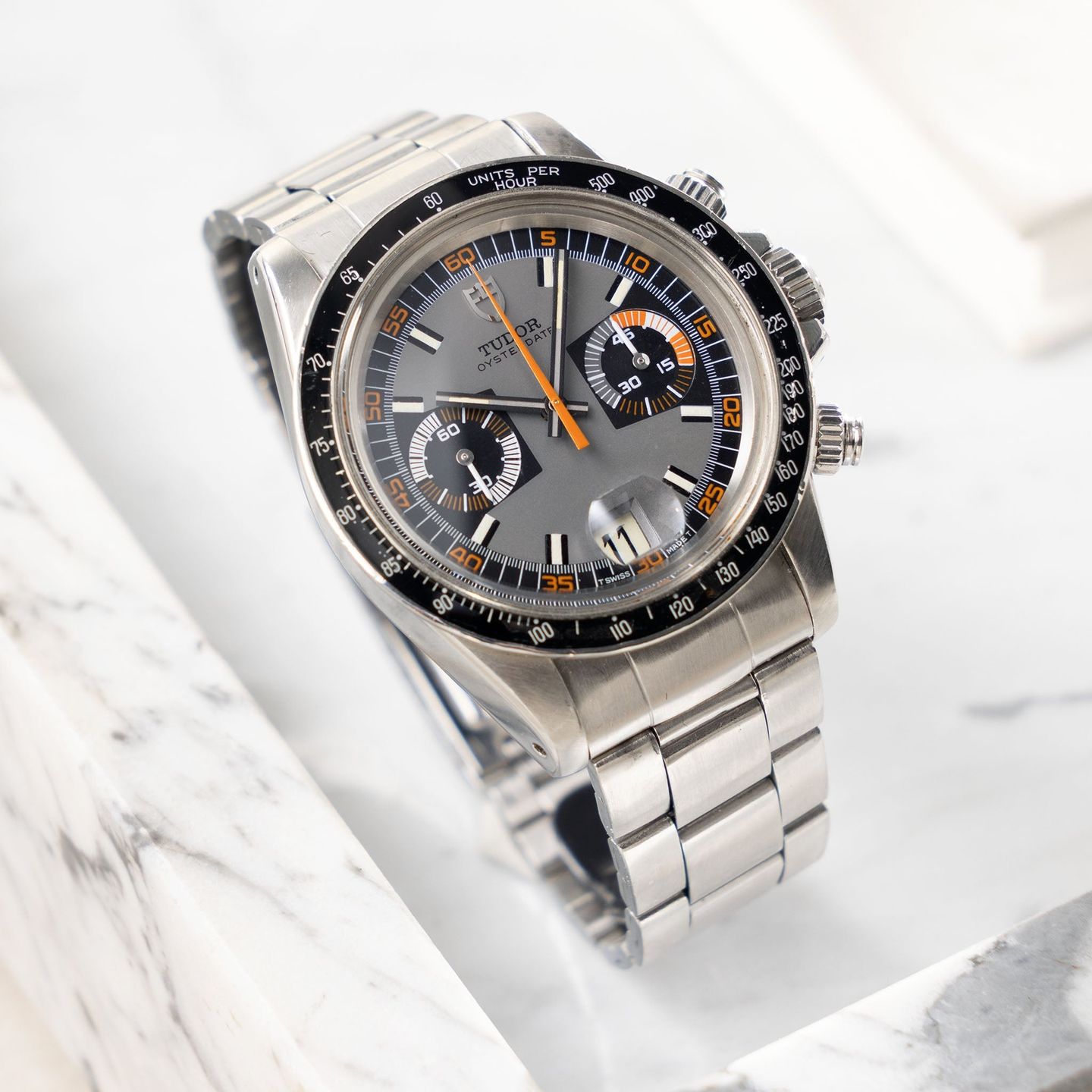 Tudor Montecarlo 7149 (1972) - Grijs wijzerplaat 40mm Staal (1/8)